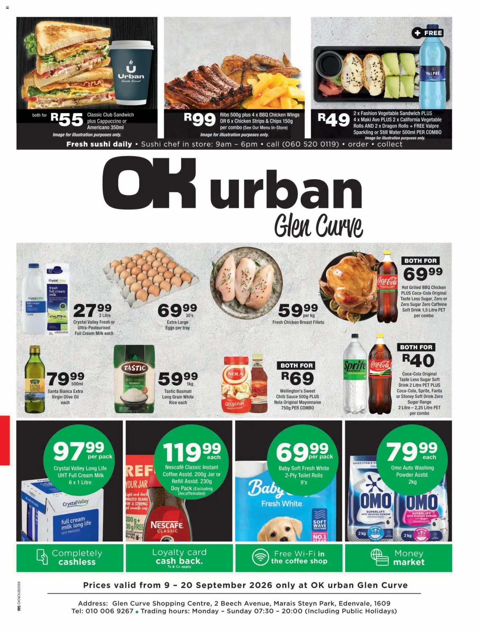 New OK Foods catalogue – valid from 09/09/2026 | Page: 1 | Products: Milk, Eggs, Water, Mayonnaise