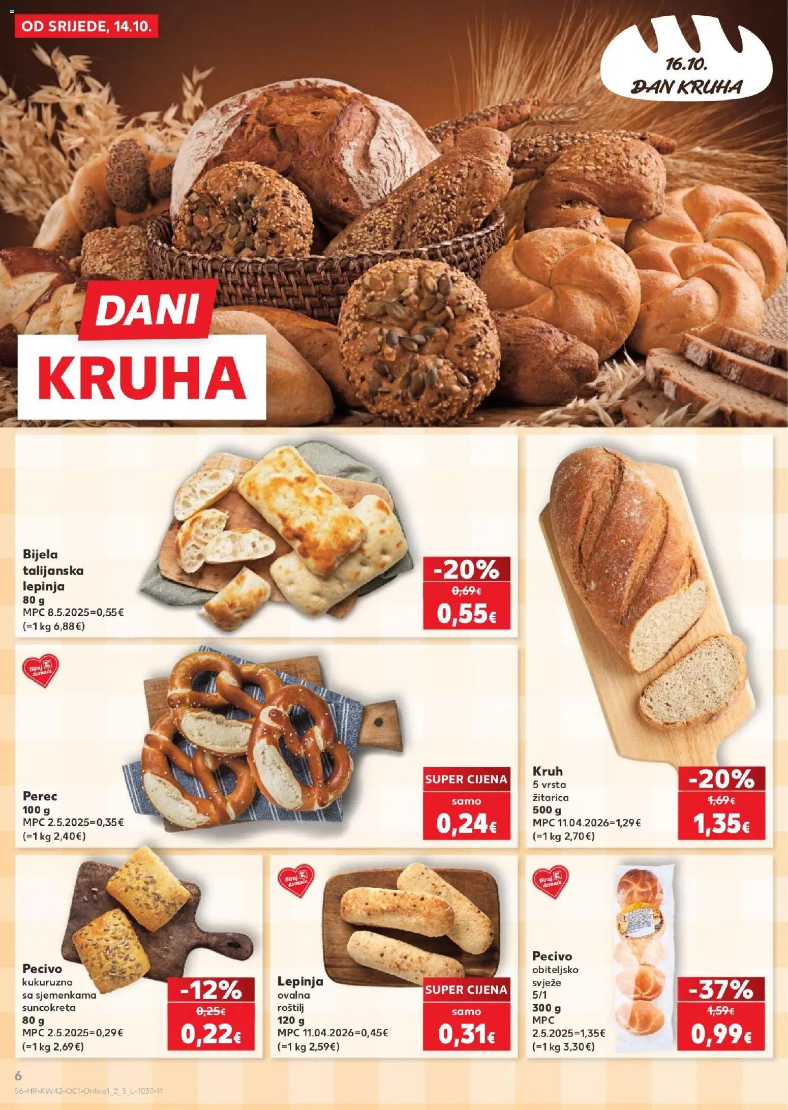 Kaufland katalog | vrijedi od 14.10.2026 | Stranica: 6 | Proizvodi: Roštilj, Kruh, Pecivo