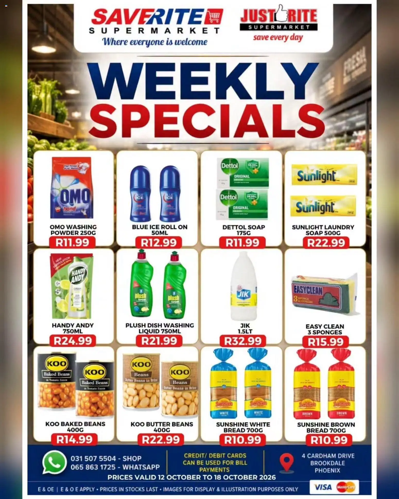 New Saverite catalogue – valid from 12/10/2026 | Page: 3 | Products: Beans, Baked beans, Soap, Sauce