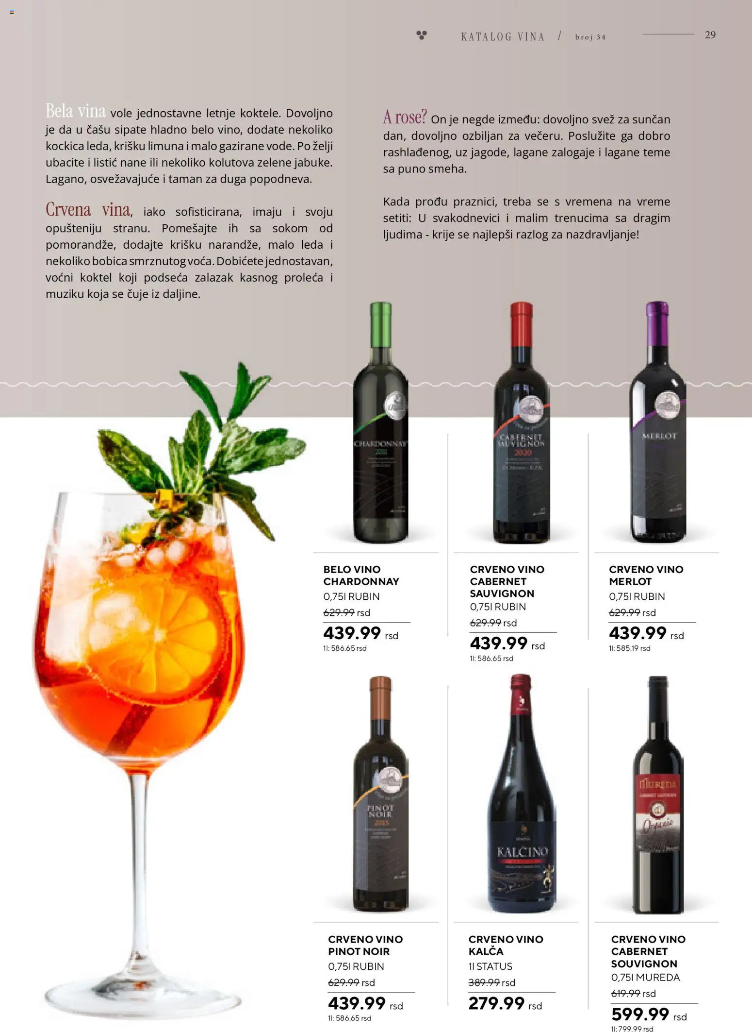 Roda katalog - važi od 09.04.2026 | Strana: 29 | Proizvode: Chardonnay, Crveno vino, Belo vino, Vino
