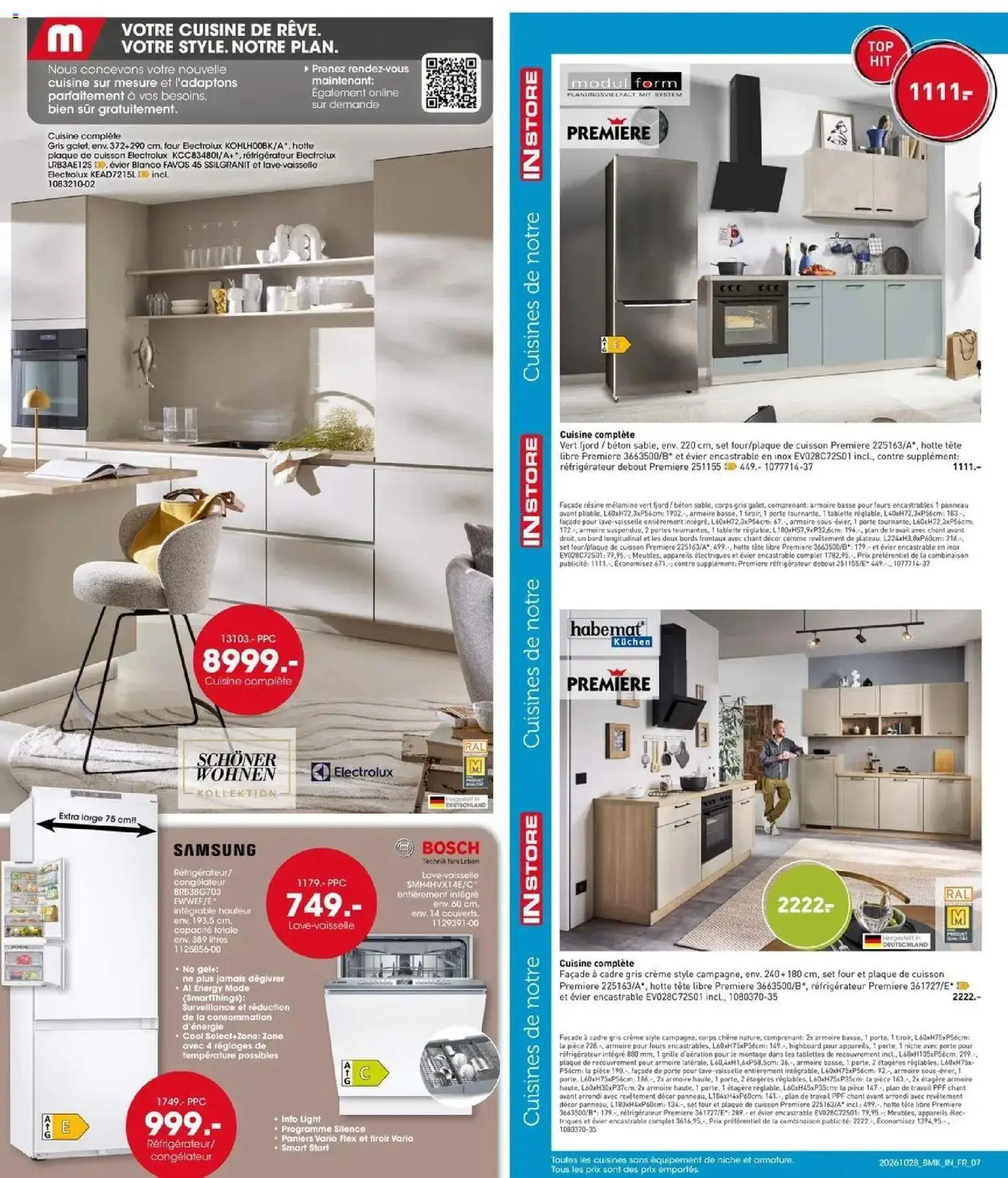 {H1} | Page: 7 | Produits: Congélateur, Four, Plaque de cuisson, Étagère