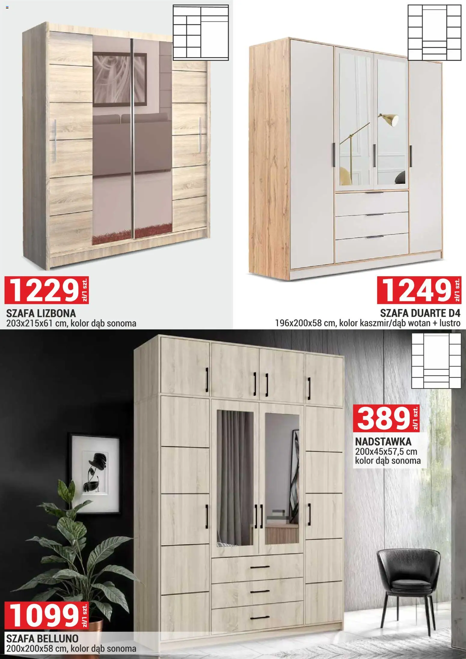 Merkury Market gazetka - Meble, Wypoczynki, Materace od 01.07.2026 | Strona: 29 | Produkty: Szafa, Lustro