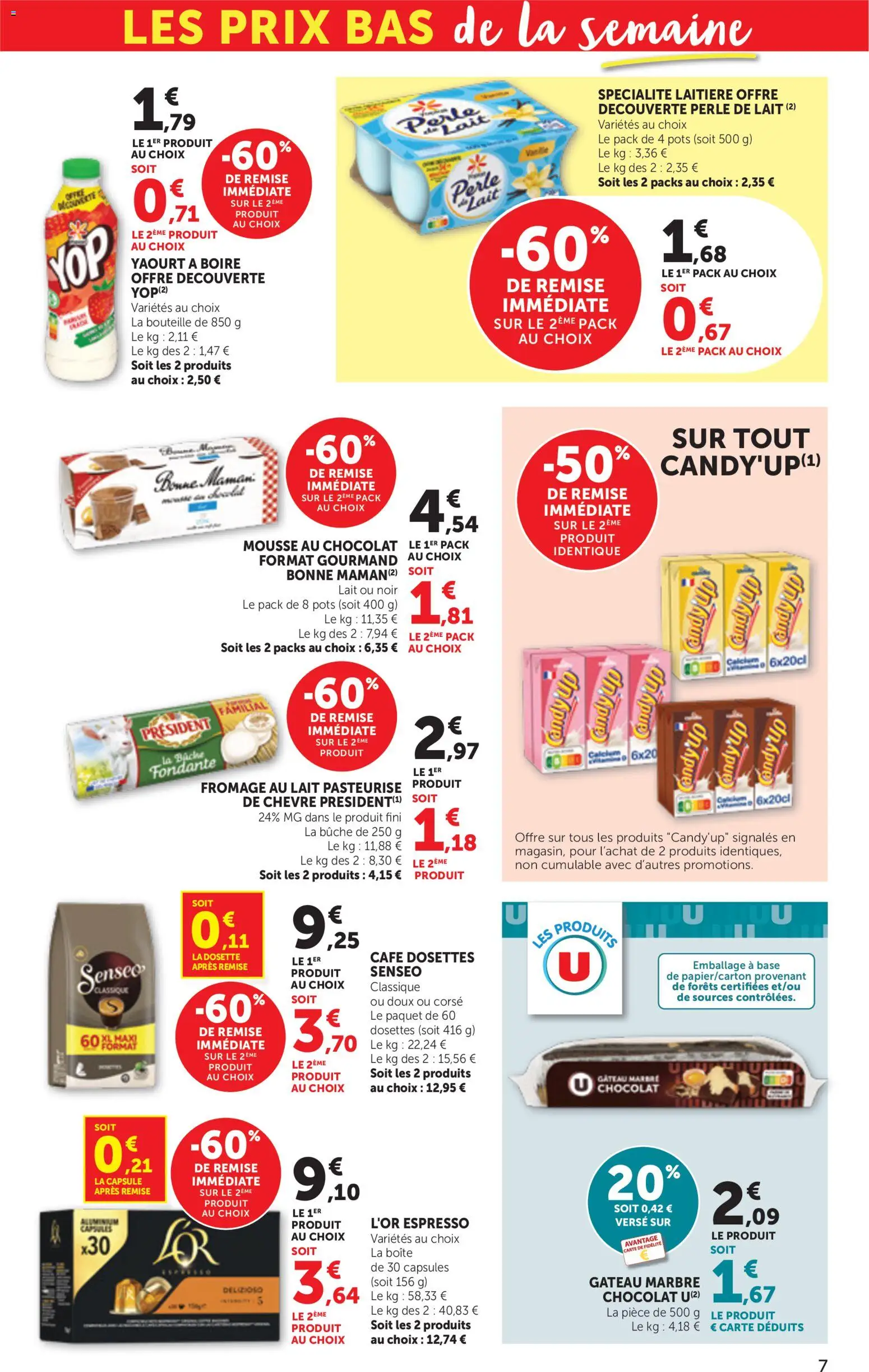{H1} | Page: 7 | Produits: Mousse, Lait, Fromage, Yaourt