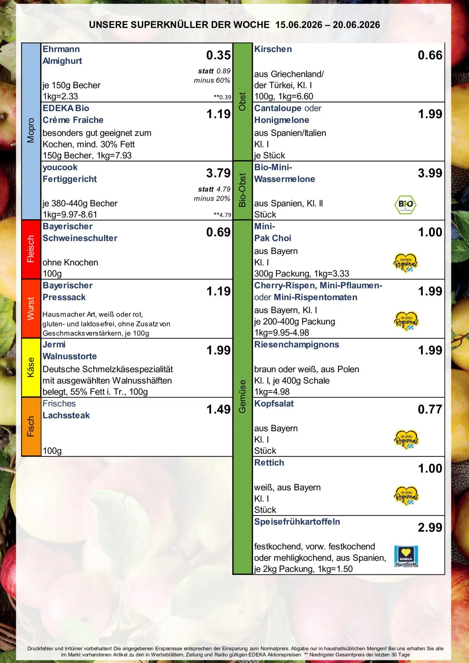 Simmel Bayern – gültig ab 15.06.2026 | Seite: 8 | Produkte: Youcook, Käse, Fisch, Gemüse