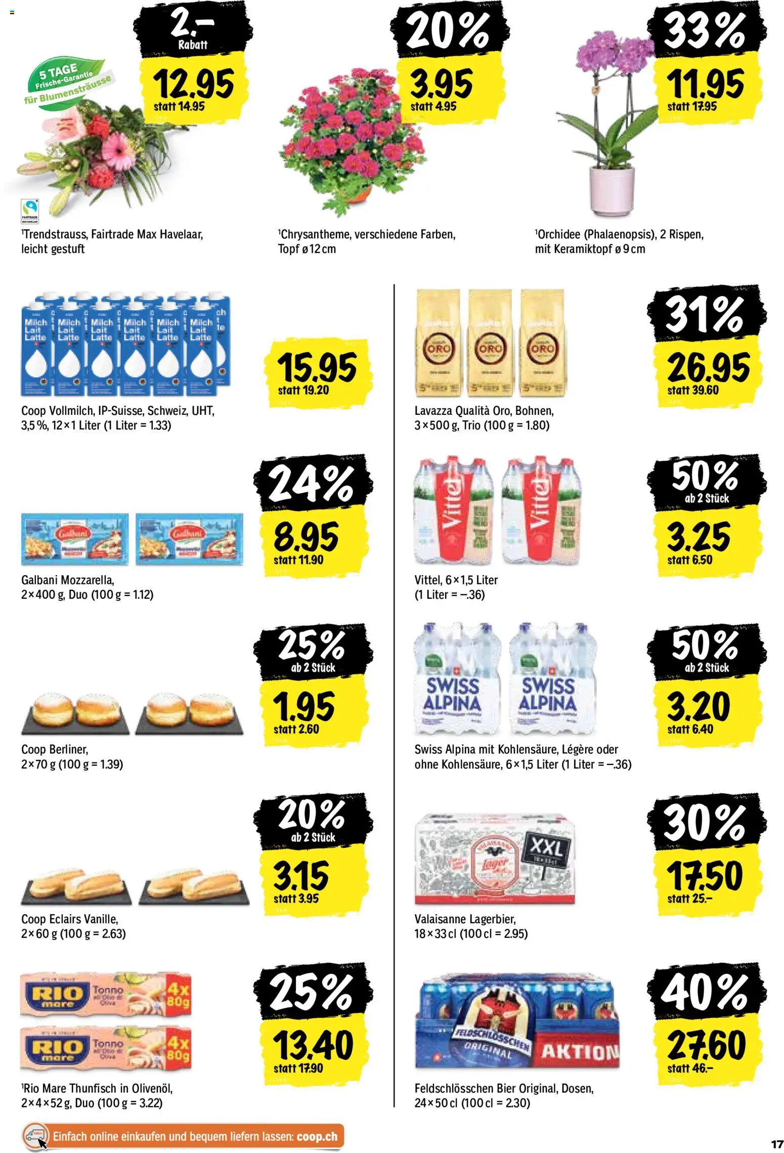 Coop aktionen – gültig ab 20.08.2026 | Seite: 17 | Produkte: Milch, Bier