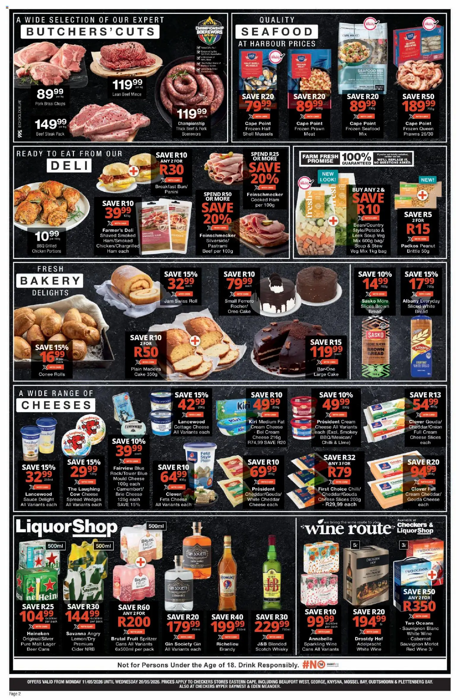 New Checkers catalogue – valid from 11.05.2026 | Page: 2 | Products: Boerewors, Ham, Soup, Sauce