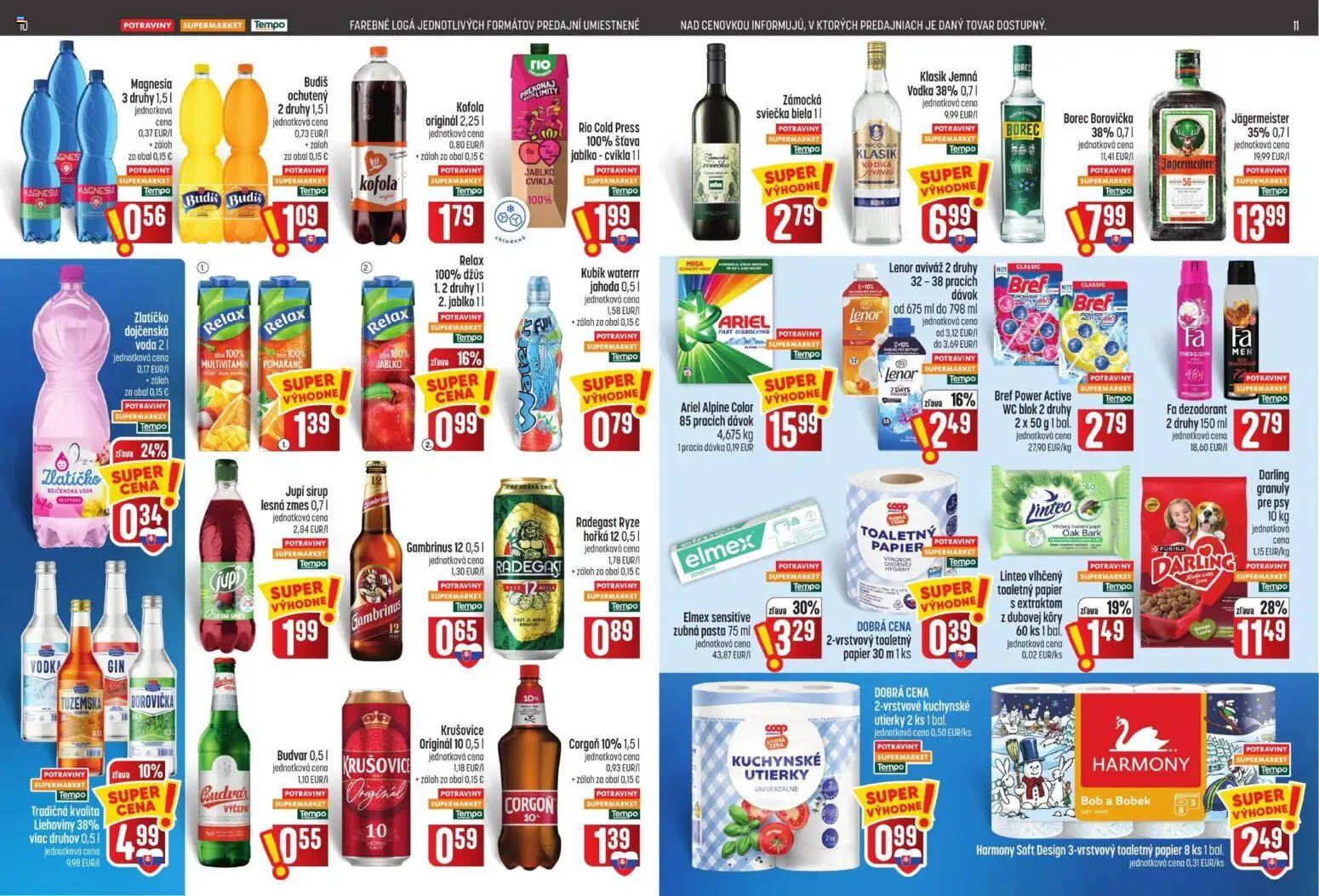 Nové COOP Jednota akcie – leták je platný od 15.10.2026 | Strana: 6 | Produkty: Borovička, Vodka, Voda, Gambrinus