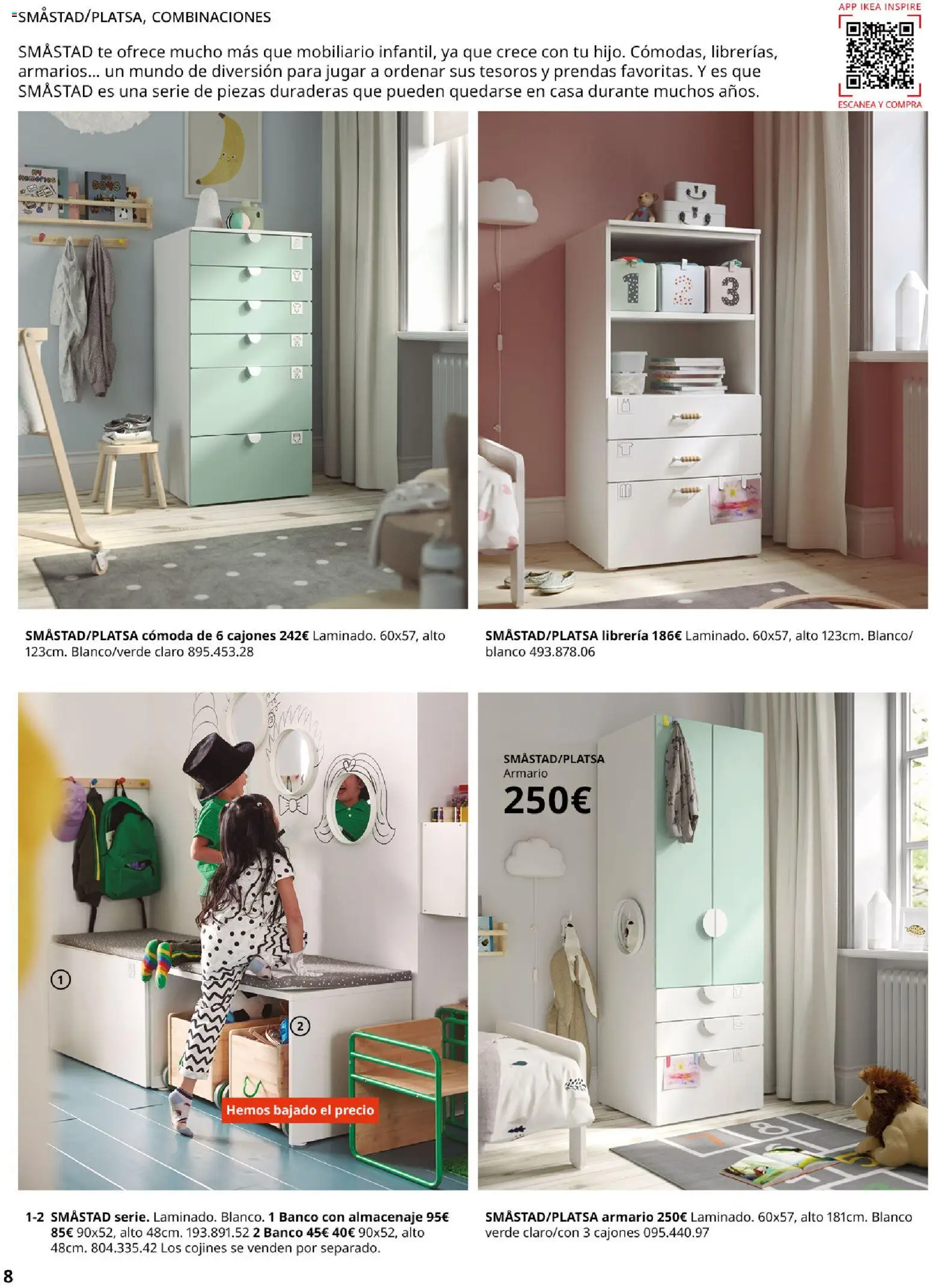 Catálogo IKEA Almacenaje infantil │ válido desde el 01/02/2026 | Página: 8 | Productos: Cómoda, Té, Almacenaje, Armario
