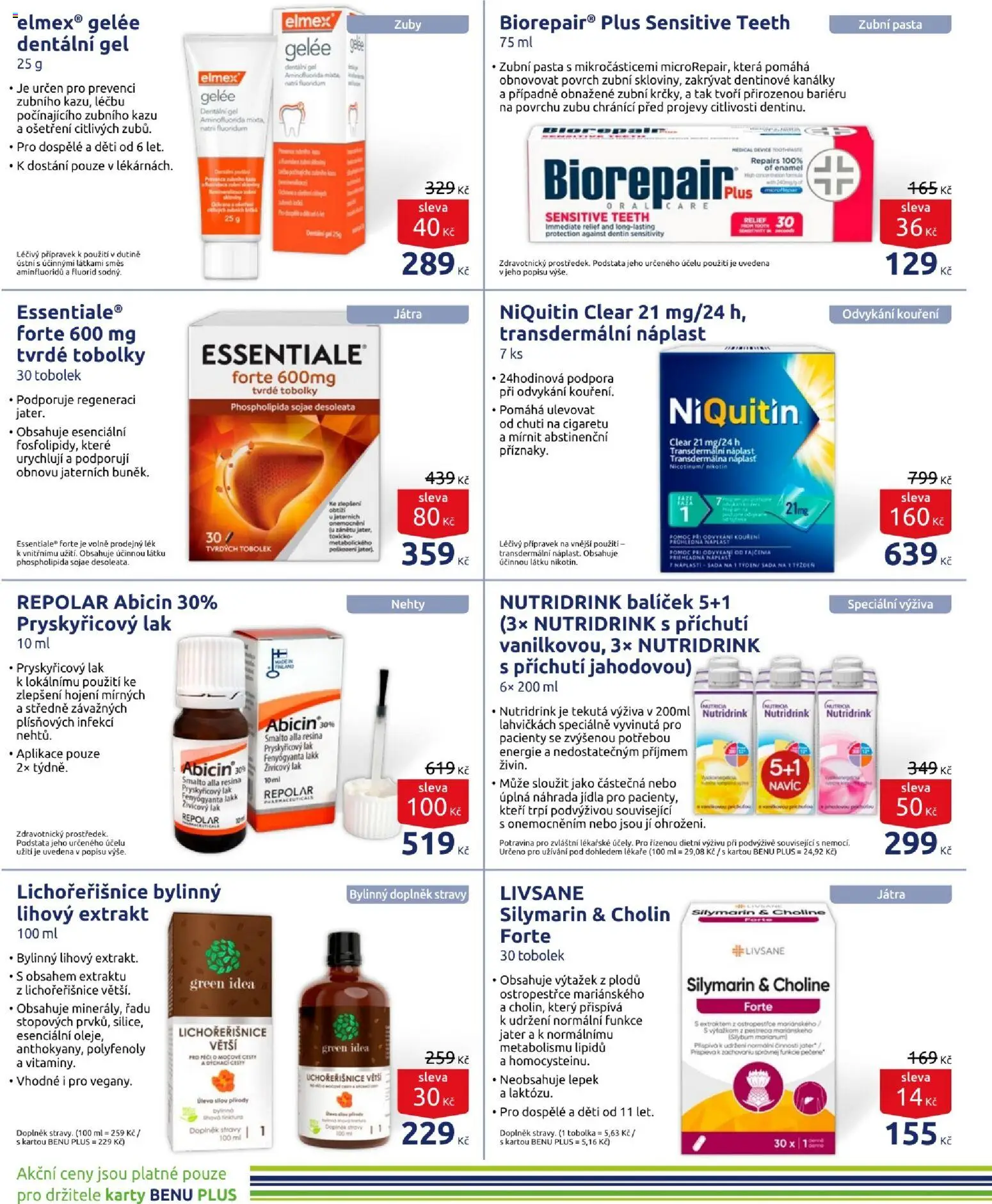 Benu leták od 01.09.2026 | Strana: 10 | Produkty: Zubní pasta, Elmex, Náplast, Nehty