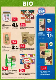 Vista previa En café en grano BIO 100% arábica 500 g y café molido BIO 100% arábica 250 g OQUENDO., 500 g y 250 g válido desde el 26/06/2026 | Página: 17 | Productos: Café molido, Té, Tahini, Φρυγανιές σικάλεως