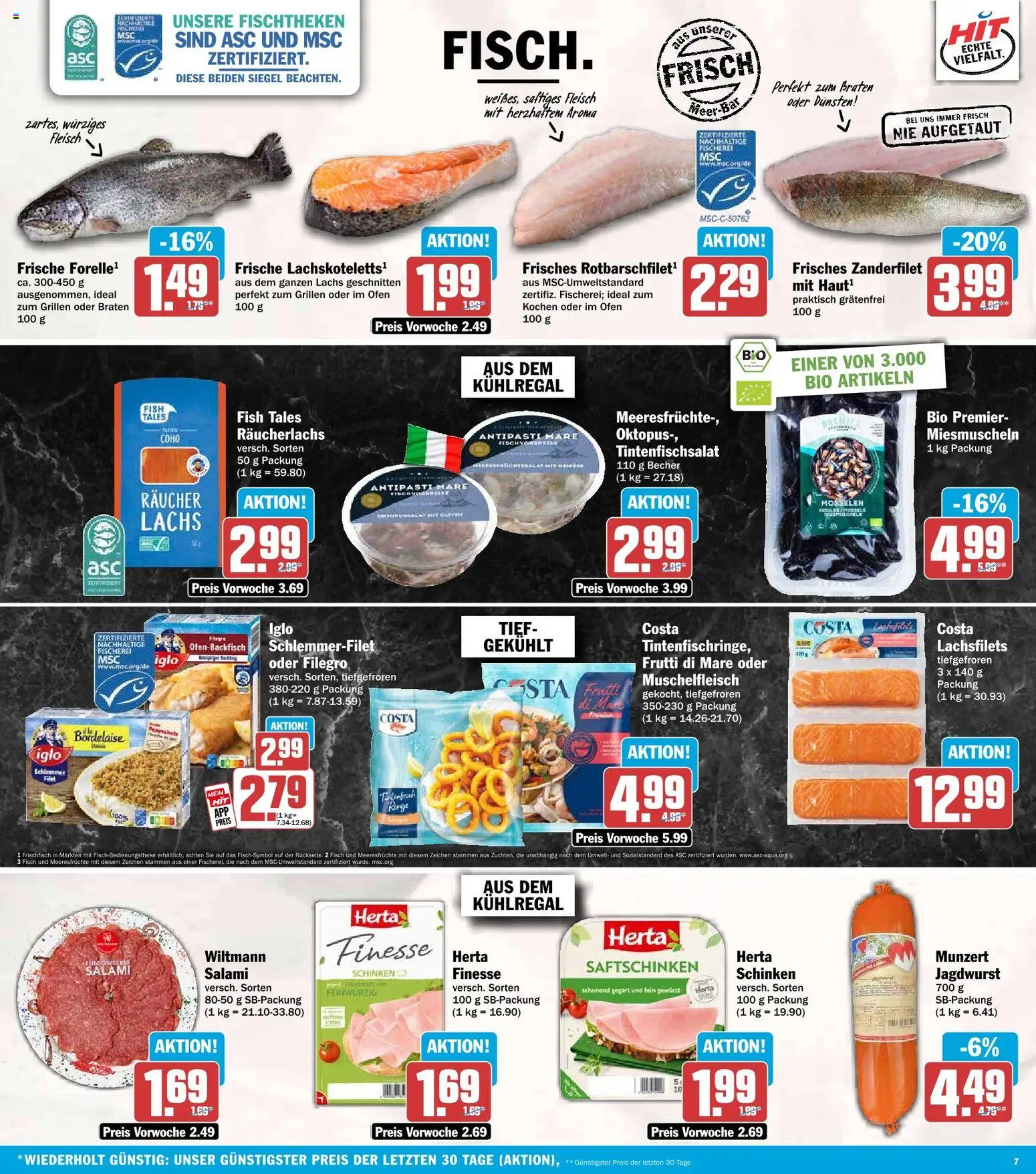 HIT Prospekt – gültig ab 14.09.2026 | Seite: 7 | Produkte: Ofen, Fisch, Schinken, Fleisch