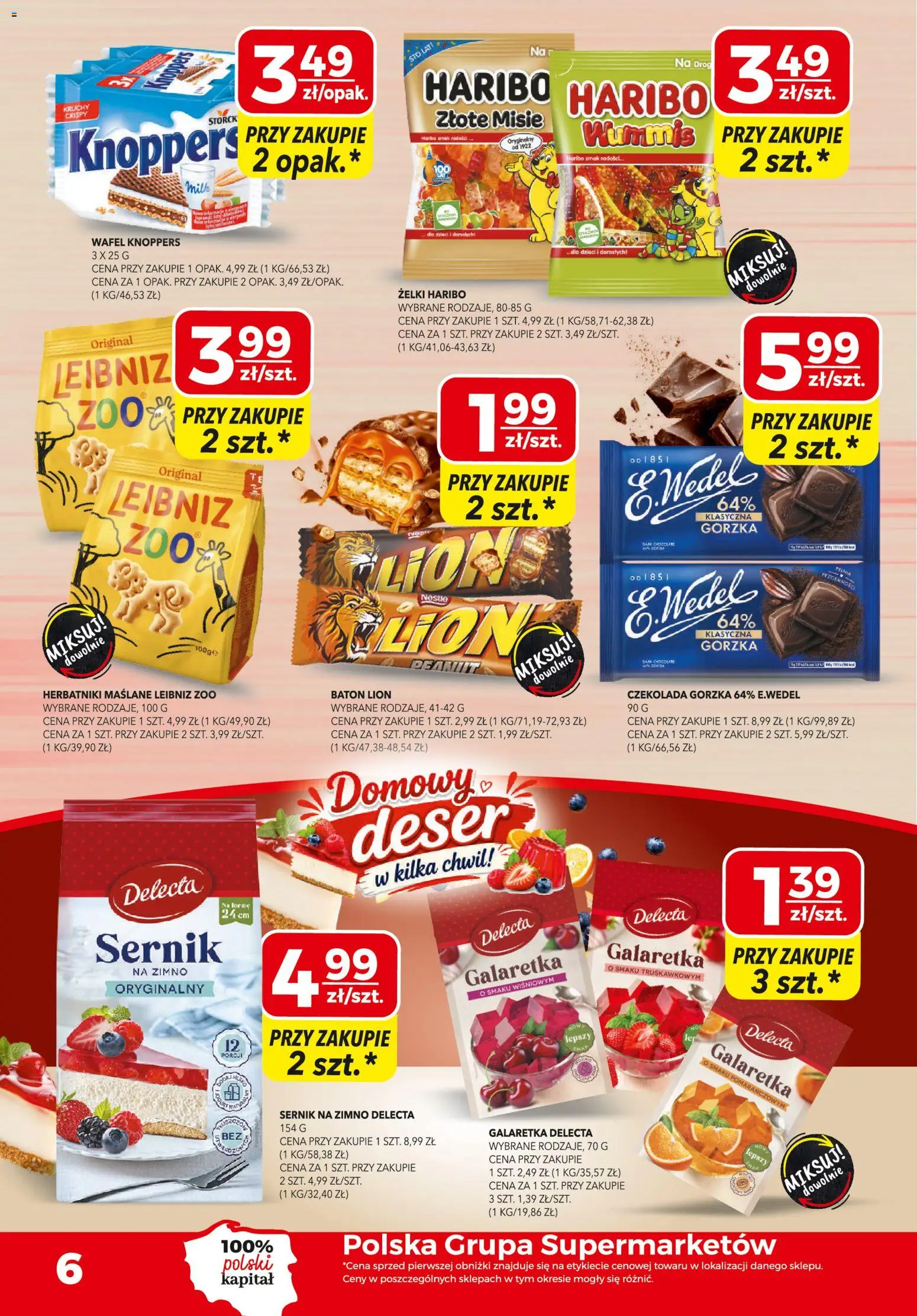 Top Market gazetka od 30.07.2026 | Strona: 6 | Produkty: Żelki haribo, Knoppers, Żelki, Czekolada