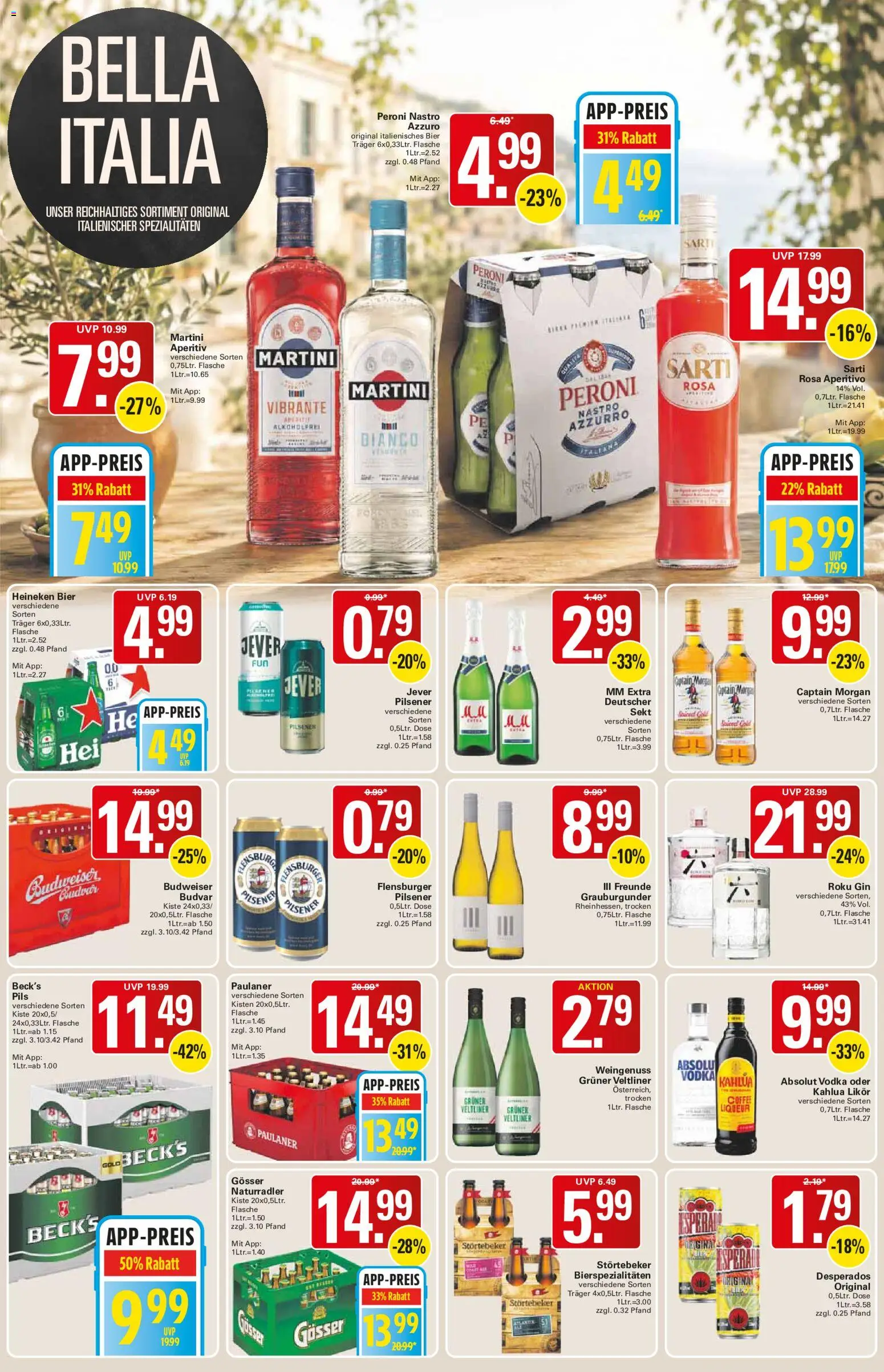 WEZ Prospekt – gültig ab 10.08.2026 | Seite: 13 | Produkte: Martini, Flensburger, Jever, Budweiser