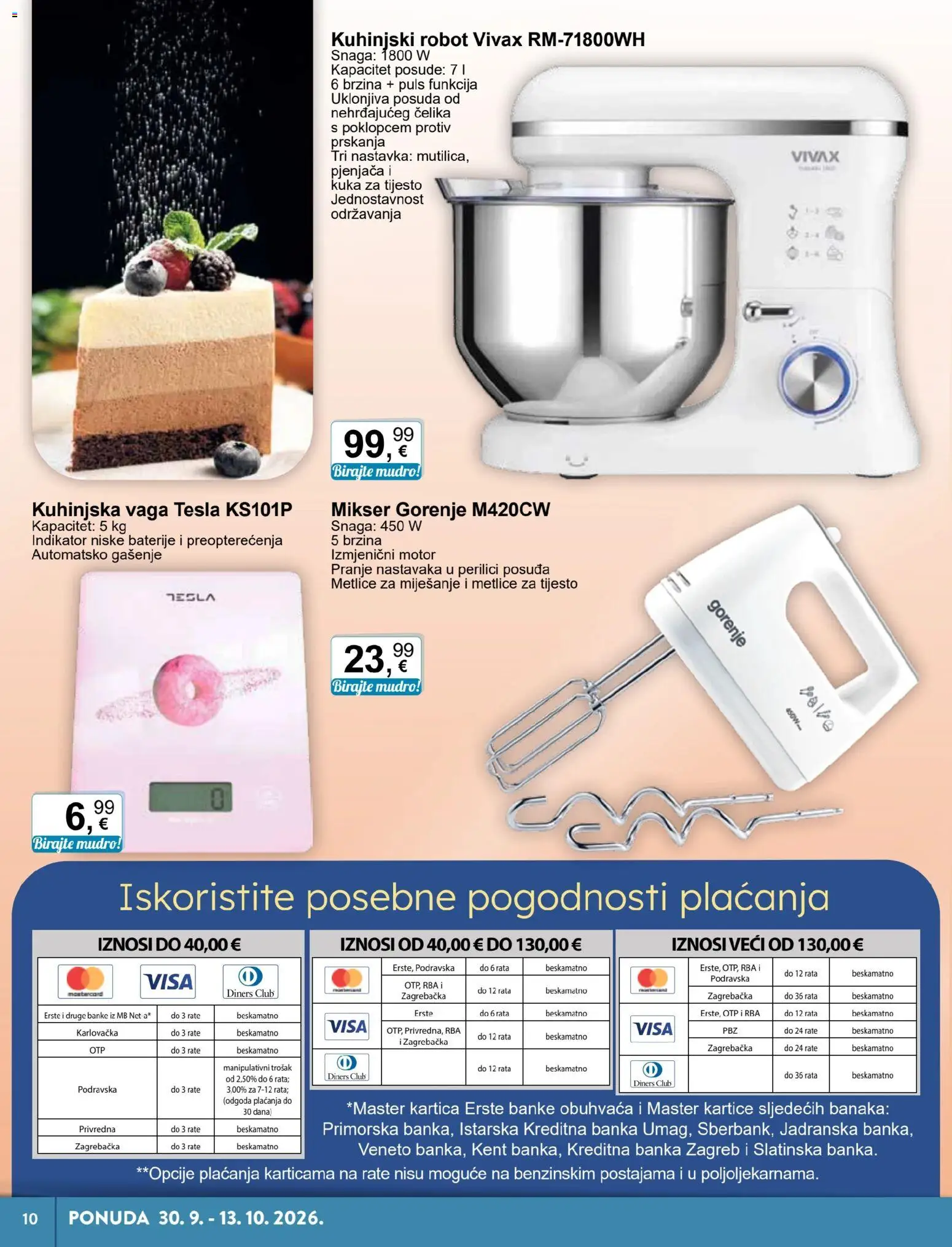 KTC katalog | vrijedi od 30.09.2026 | Stranica: 10 | Proizvodi: Kuhinjska vaga, Baterije, Posuđe, Vaga