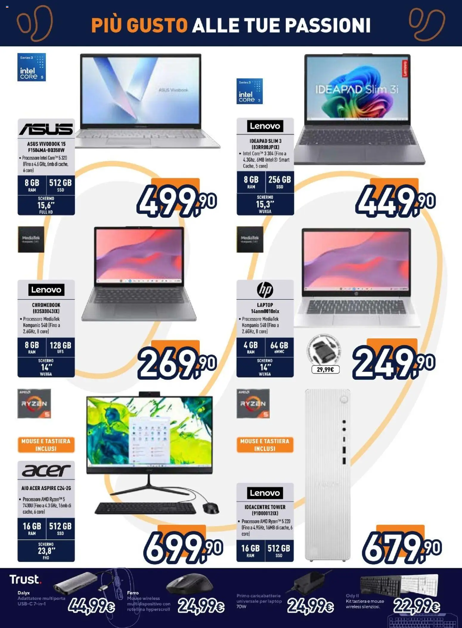 Volantino Unieuro del 12/10/2026 | Pagina: 15 | Prodotti: Laptop, Mouse, Adattatore, Caricabatterie
