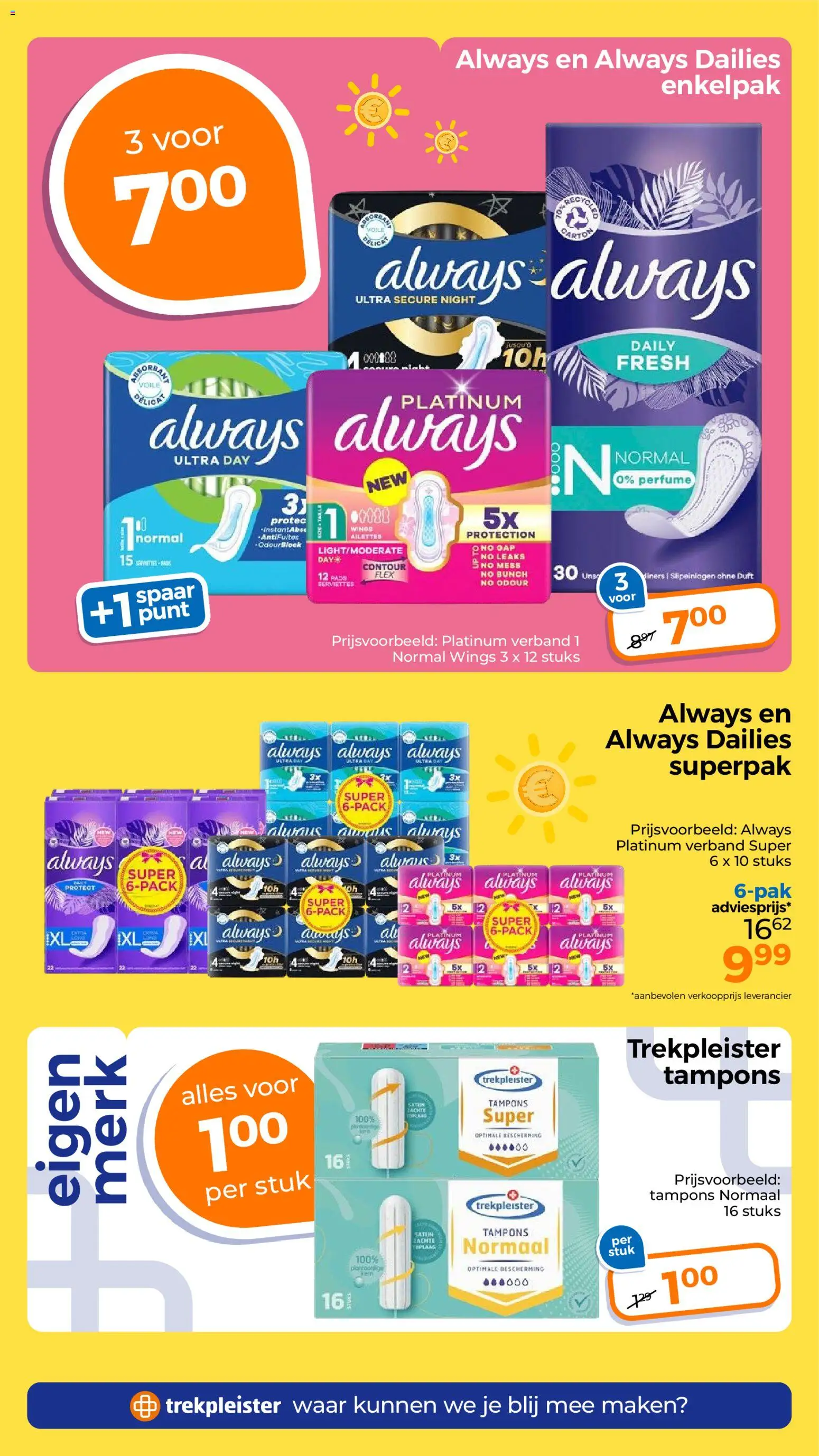{H1} | Pagina: 42 | Producten: Pads, Tampons