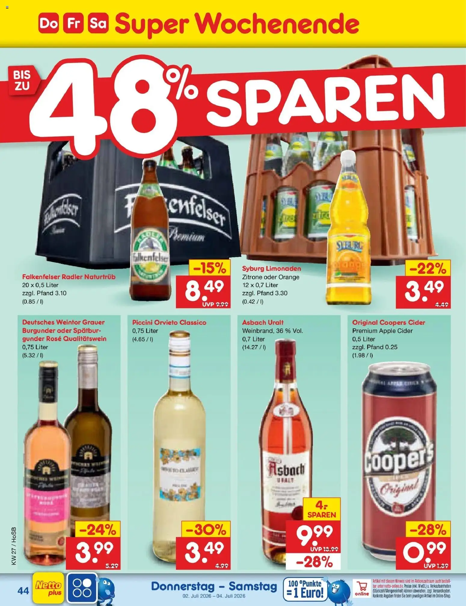 Netto Marken-Discount Prospekt Hannover – gültig ab 29.06.2026 | Seite: 64 | Produkte: Apple, Radler, Zitrone, Asbach