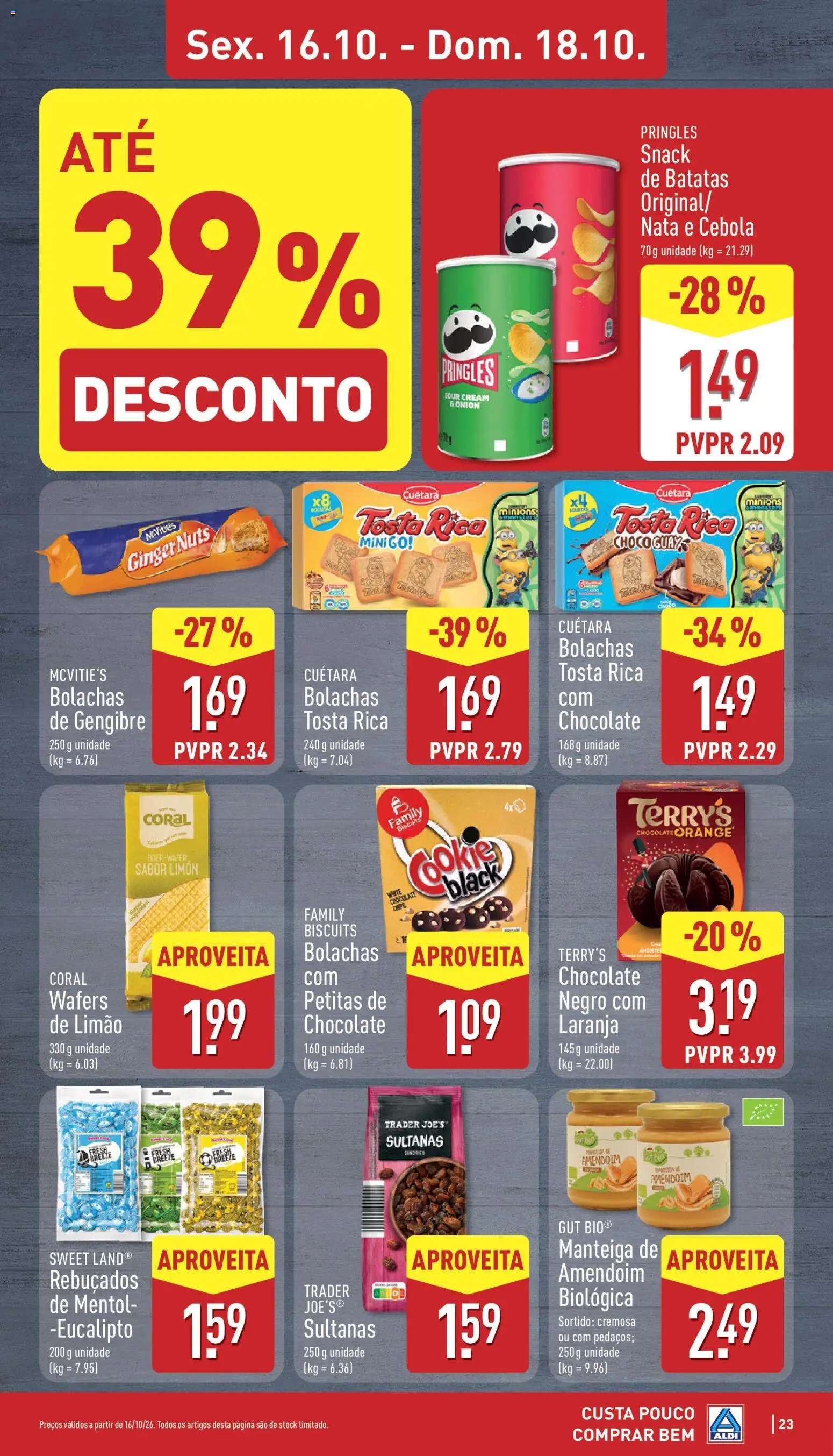 Aldi folheto │ válido de 12/10/2026 | Página: 23 | Produtos: Batatas, Bolachas, Cebola, Nata