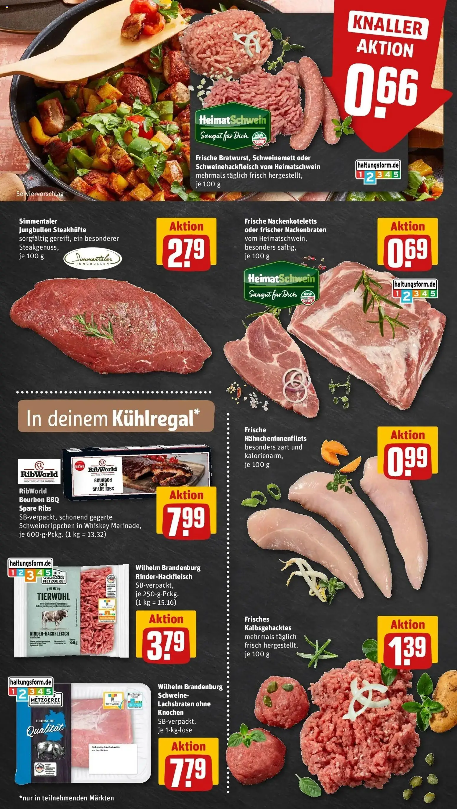 REWE Prospekt ab 19.10.2026 zum Blättern » Angebote | Seite: 8 | Produkte: Spare ribs, Bourbon, Whiskey