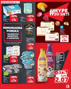 Kaufland SK akciós újság - amely érvényes a következő dátumtól: 2026.07.16. | Oldal: 36 | Termékek: Protein, Joghurt, Banán, Mangó