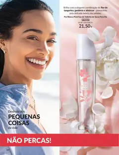 Pré-visualização Pur Blanca Petal Eau de Toilette em Spray Para Ela, Brilha com a elegante combinação de flor de tangerina, gardénia e almíscar - preenchida pela delicada beleza das pétalas. válido de 01.05.2026 | Página: 88