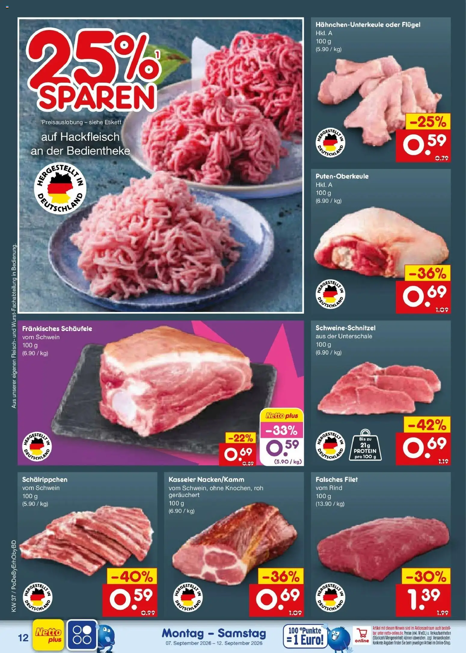 Netto Marken-Discount Prospekt Selb – gültig ab 07.09.2026 | Seite: 18 | Produkte: Fleisch, Hackfleisch