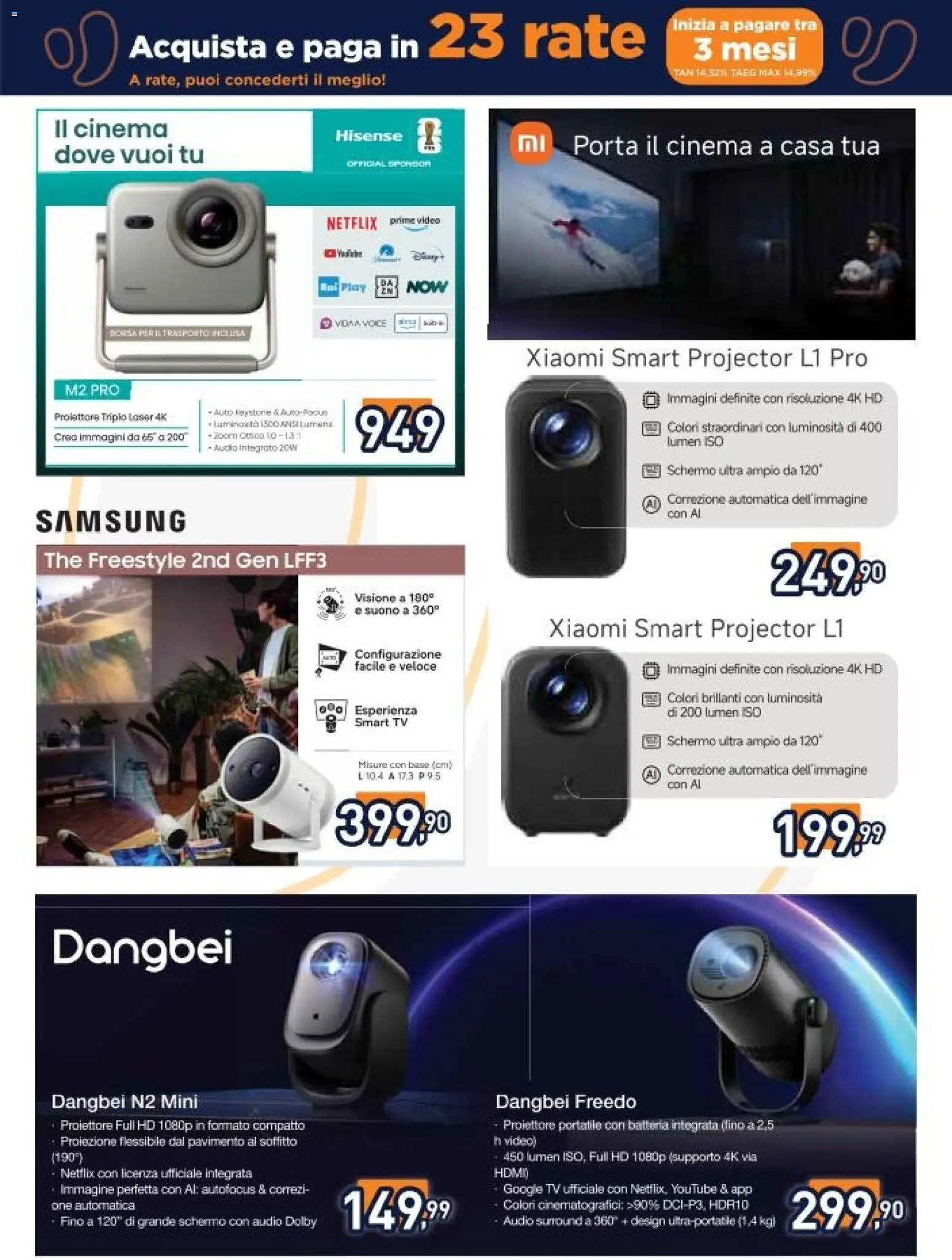 Volantino Unieuro del 22.05.2026 | Pagina: 7 | Prodotti: smart TV, The, Audio, Samsung