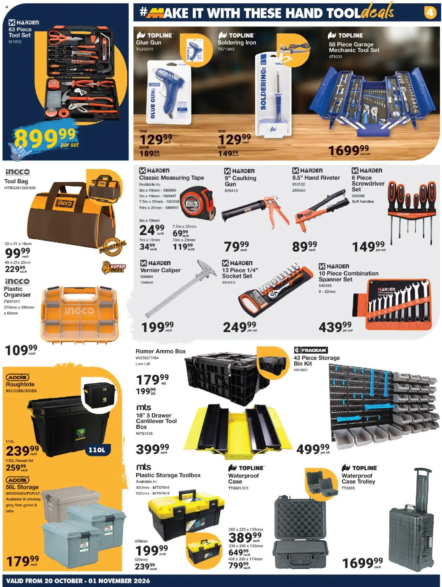 New MICA catalogue – valid from 20/10/2026 | Page: 4 | Products: Case, Iron, Box, Tape