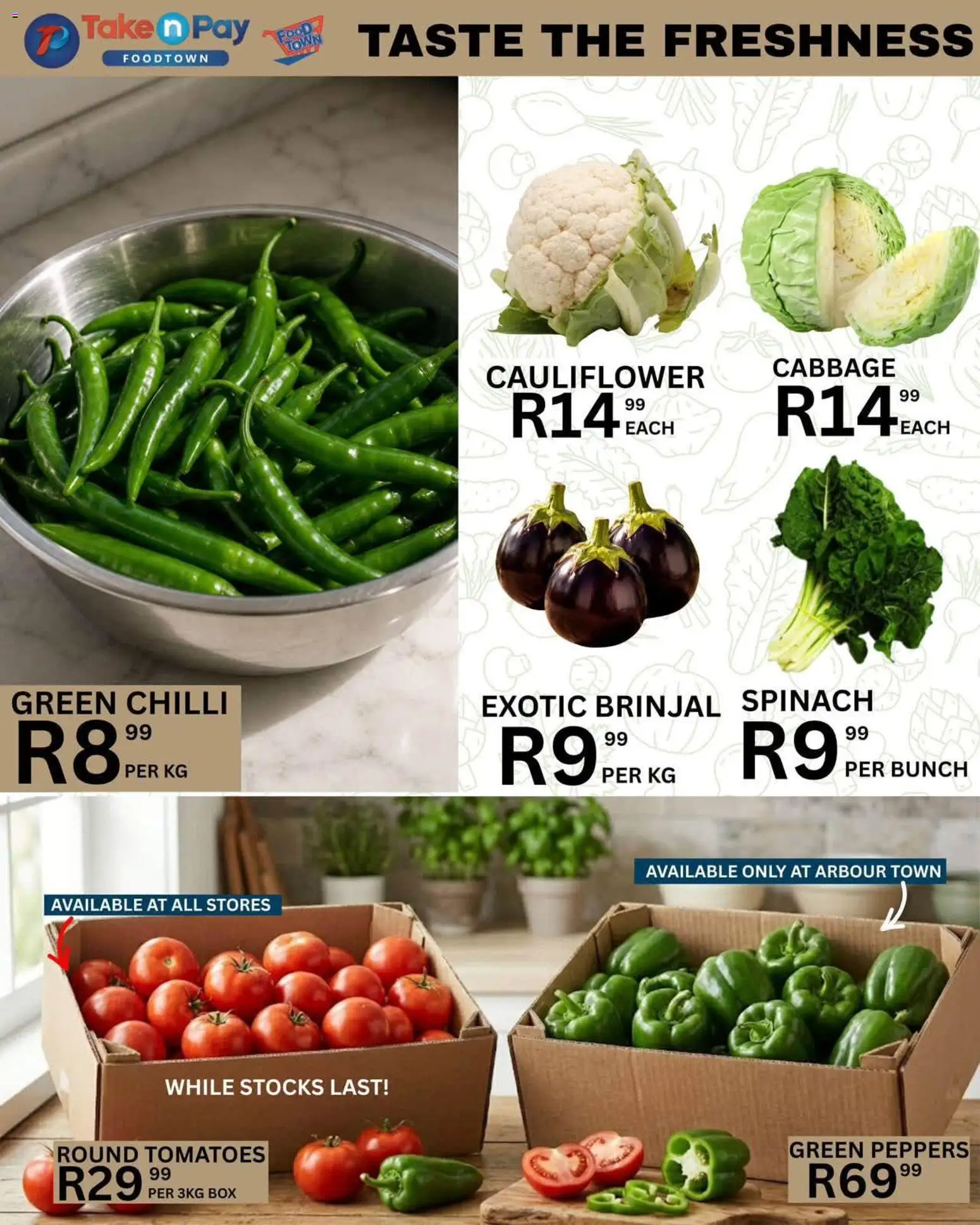 New Take n Pay catalogue – valid from 09/08/2026 | Page: 23 | Products: Cauliflower, Box, Tomatoes, Chilli