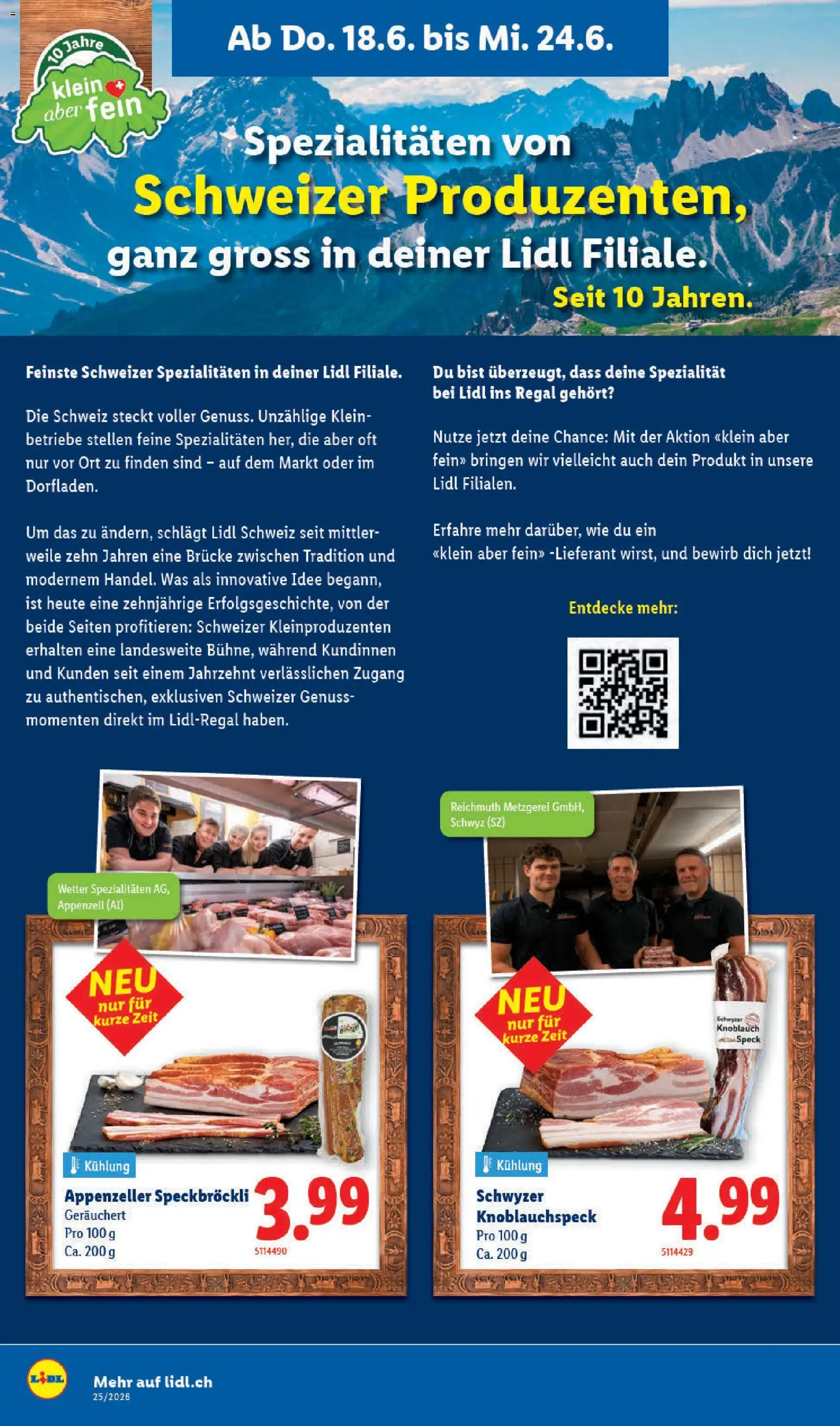 Lidl aktionen Feinste Schweizer Spezialitäten – gültig ab 18.06.2026 | Seite: 2 | Produkte: Regal, Knoblauch