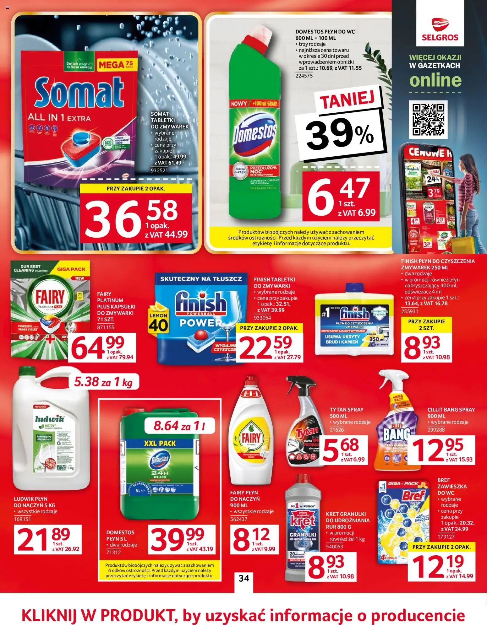 Selgros cash&carry gazetka od 02.06.2026 | Strona: 29 | Produkty: Odświeżacz, Domestos, Zapach, Finish
