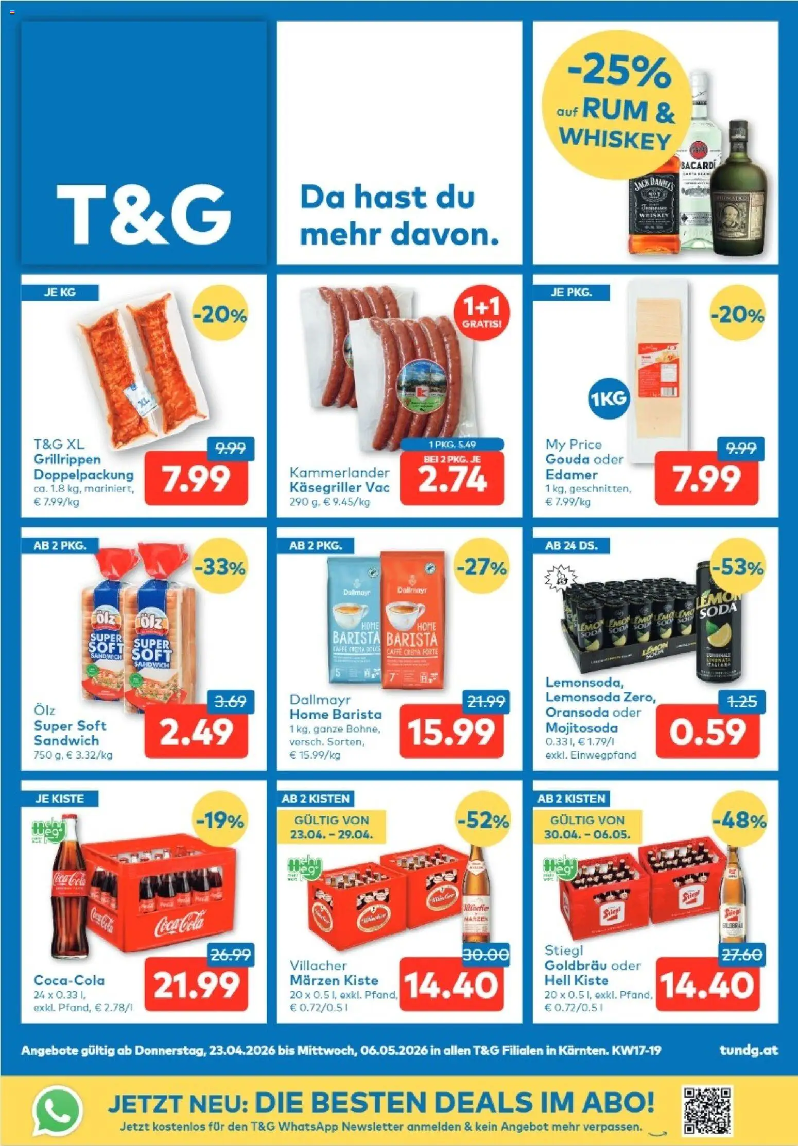 T&G Kärnten gültig ab 23.04.2026 | Seite: 1 | Produkte: Whiskey