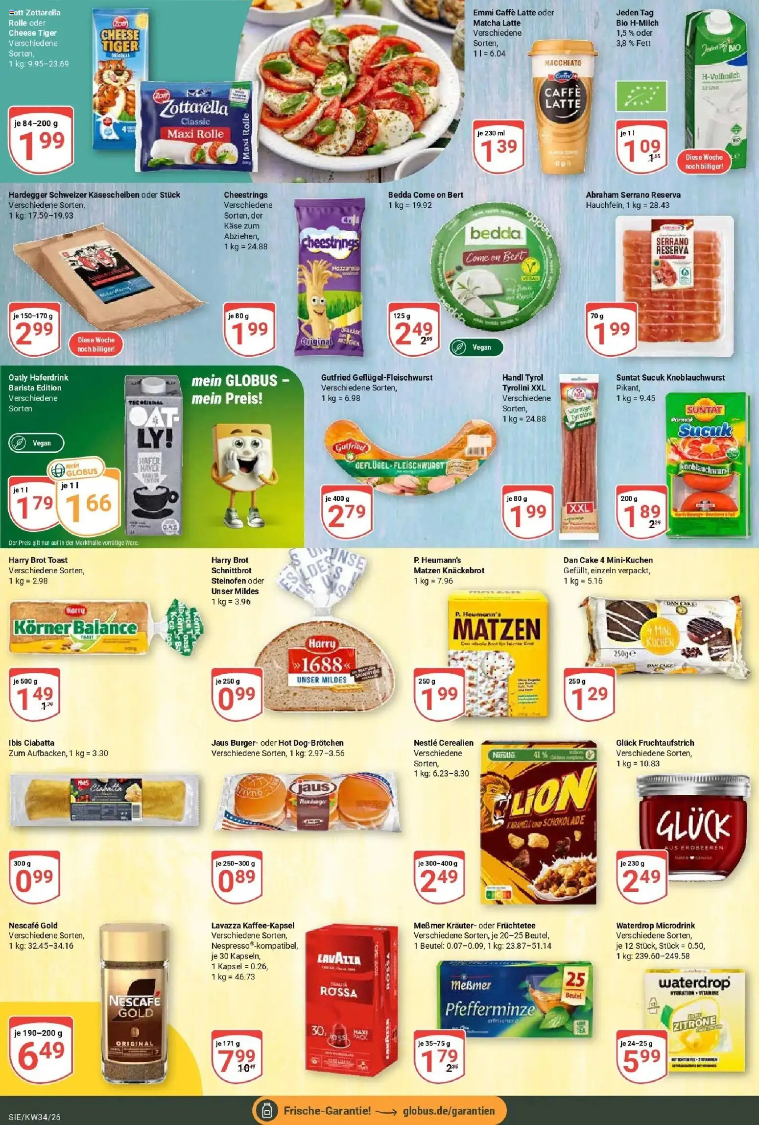 Globus Prospekt Siegen (ab 17.08.2026) » Angebote online | Seite: 18 | Produkte: Nescafe, Schokolade, Burger, Brot