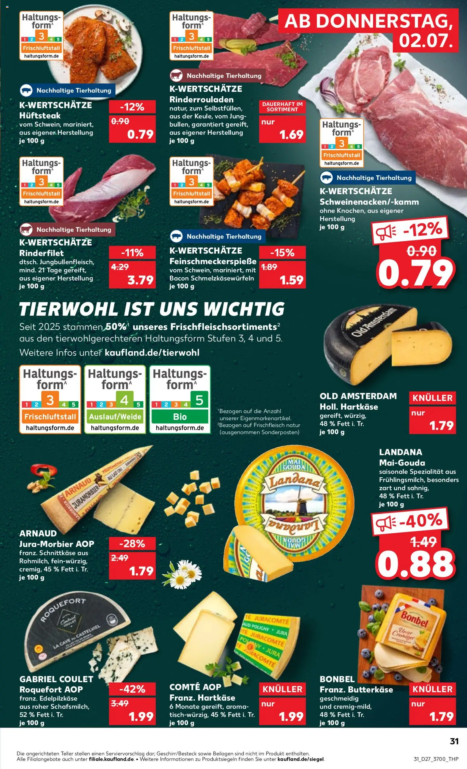 Kaufland Německo leták - Rostock od 02.07.2026 | Strana: 31 | Produkty: Gouda, Forma