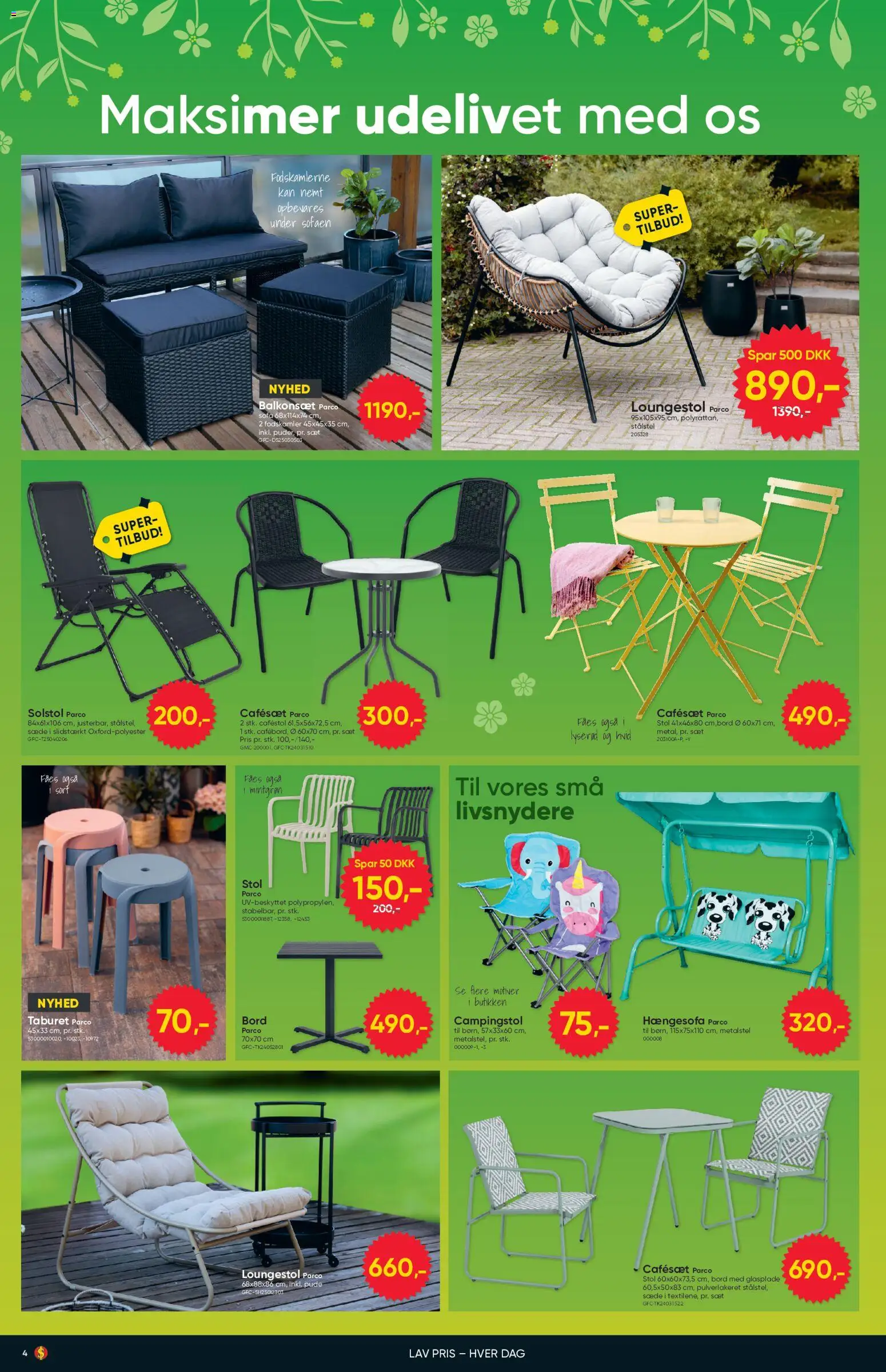 Bigdollar tilbudsavis – gyldig fra 01.05.2026 | Side: 4 | Produkter: Pude, Sofa, Bord, Stol