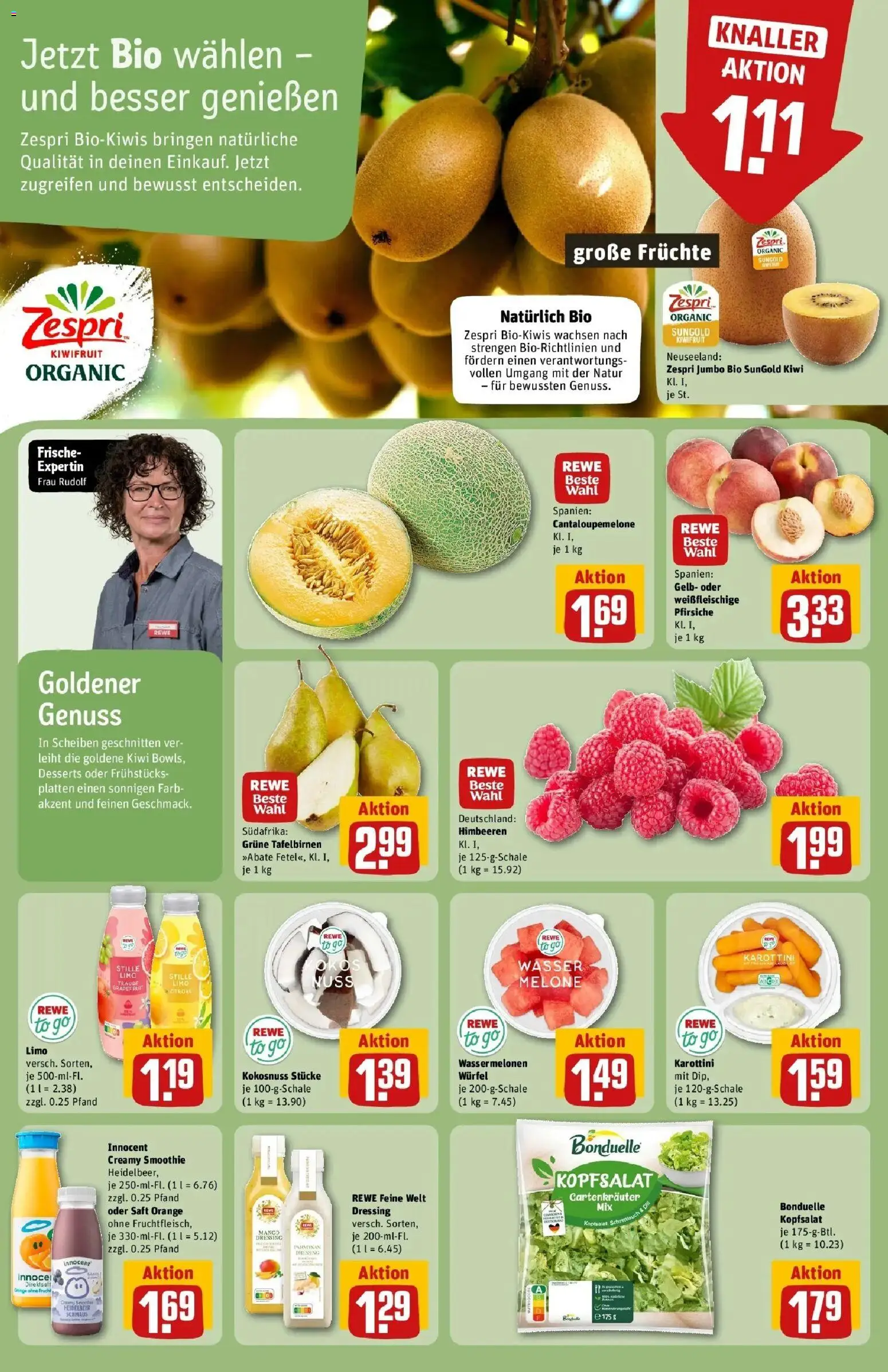 Rewe Prospekt Braunschweig – gültig ab 13.07.2026 | Seite: 6 | Produkte: Himbeeren, Wasser, Zitrone, Melone