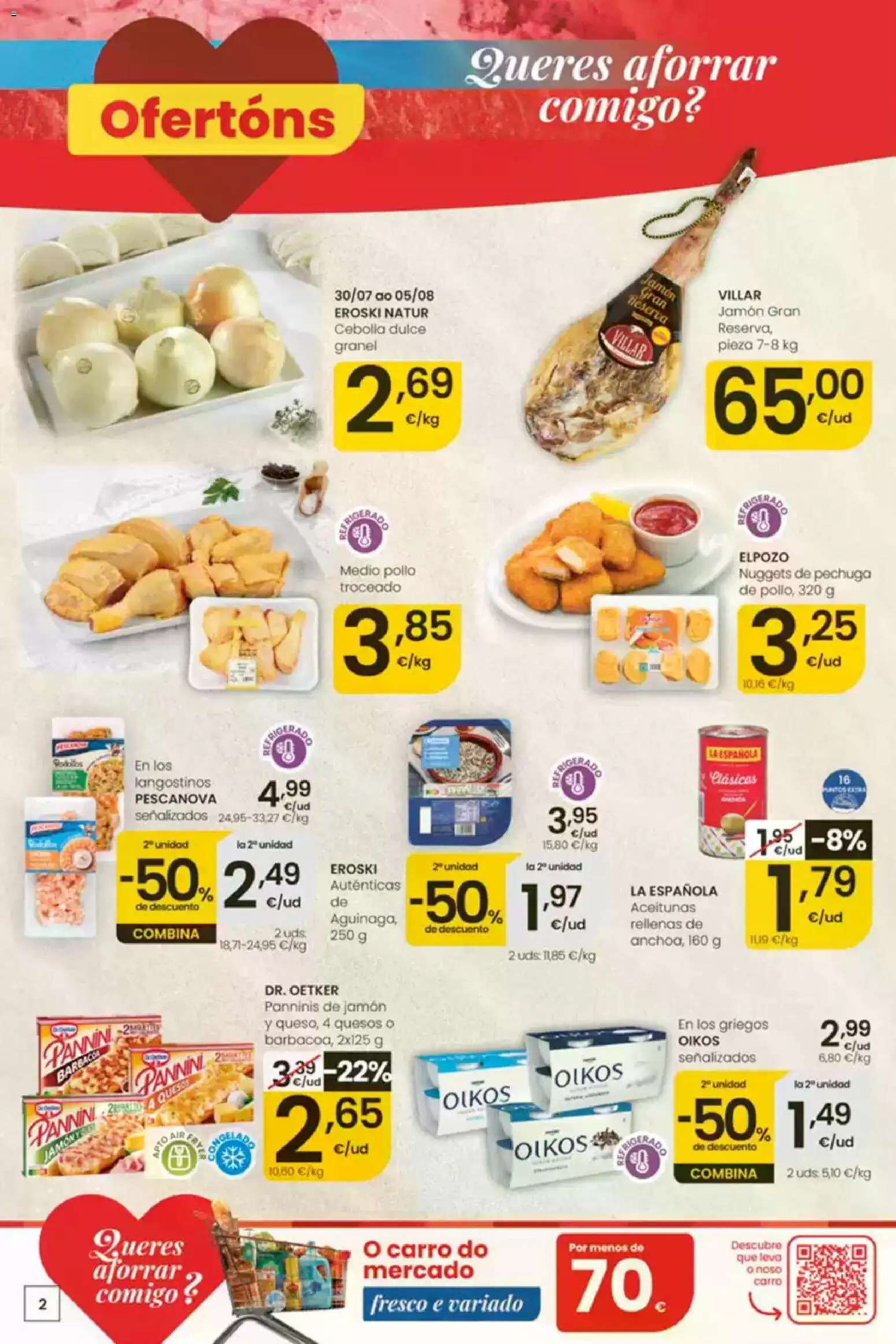 Eroski É bo que sexa de aquí │ válido desde el 30/07/2026 | Página: 2 | Productos: Jamón, Παγωμένο τσάι, Barbacoa, Nuggets