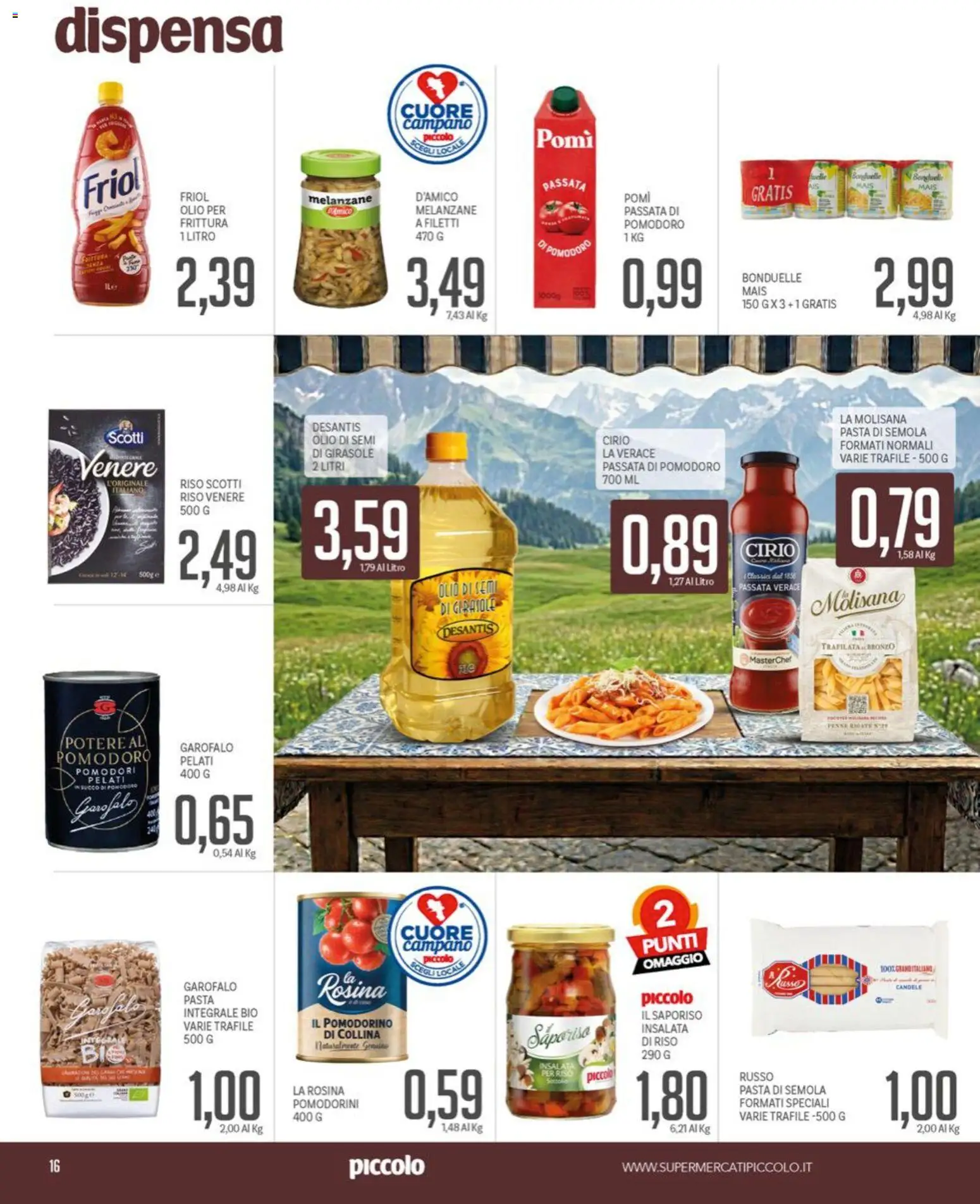 Volantino Piccolo del 15.06.2026 | Pagina: 16 | Prodotti: Pomodorini, Insalata, Melanzane, Mais