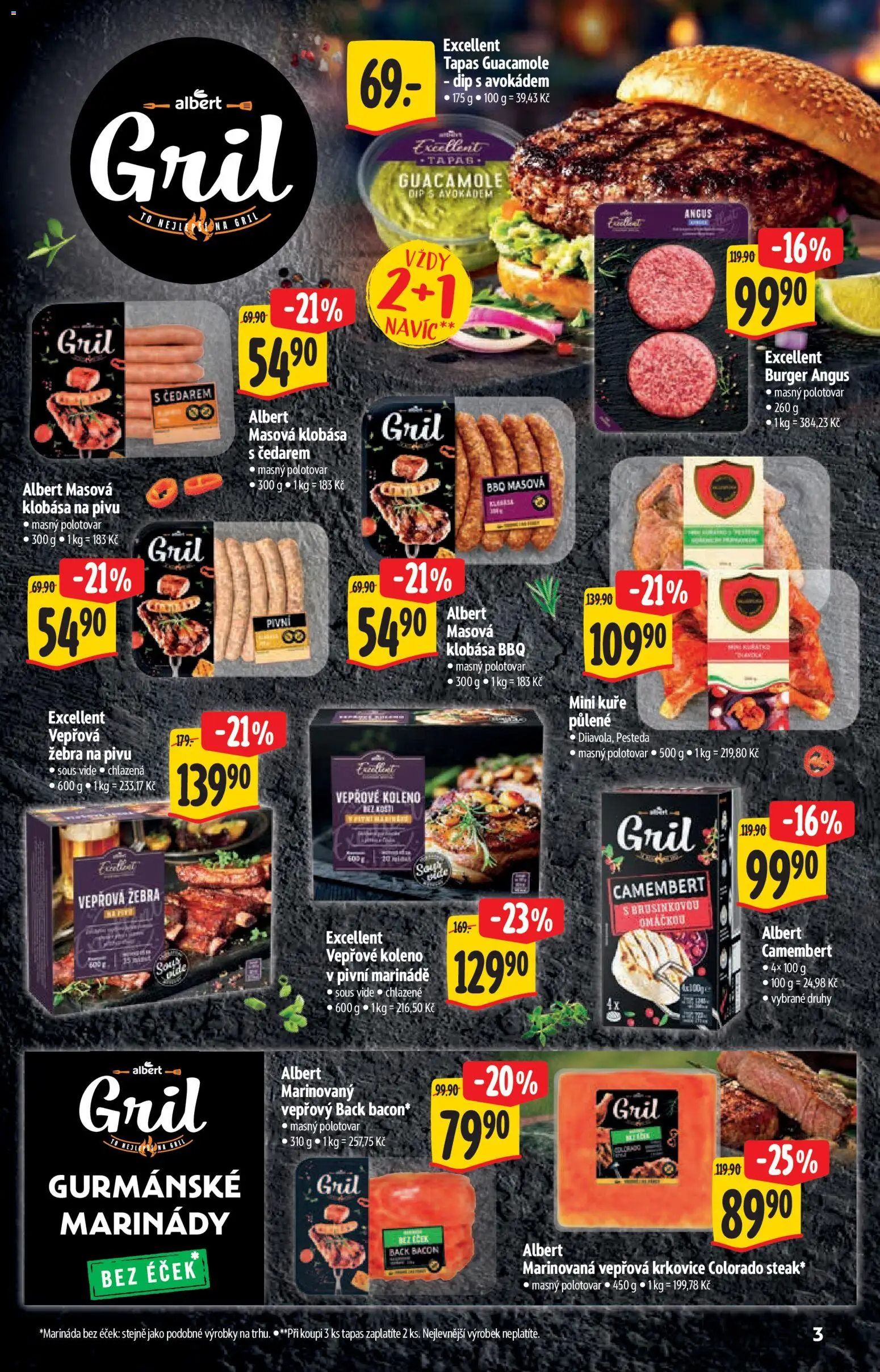 Albert katalog - Supermarket od 01.07.2026 | Strana: 3 | Produkty: Sous vide, Gril, Camembert, Vepřová krkovice