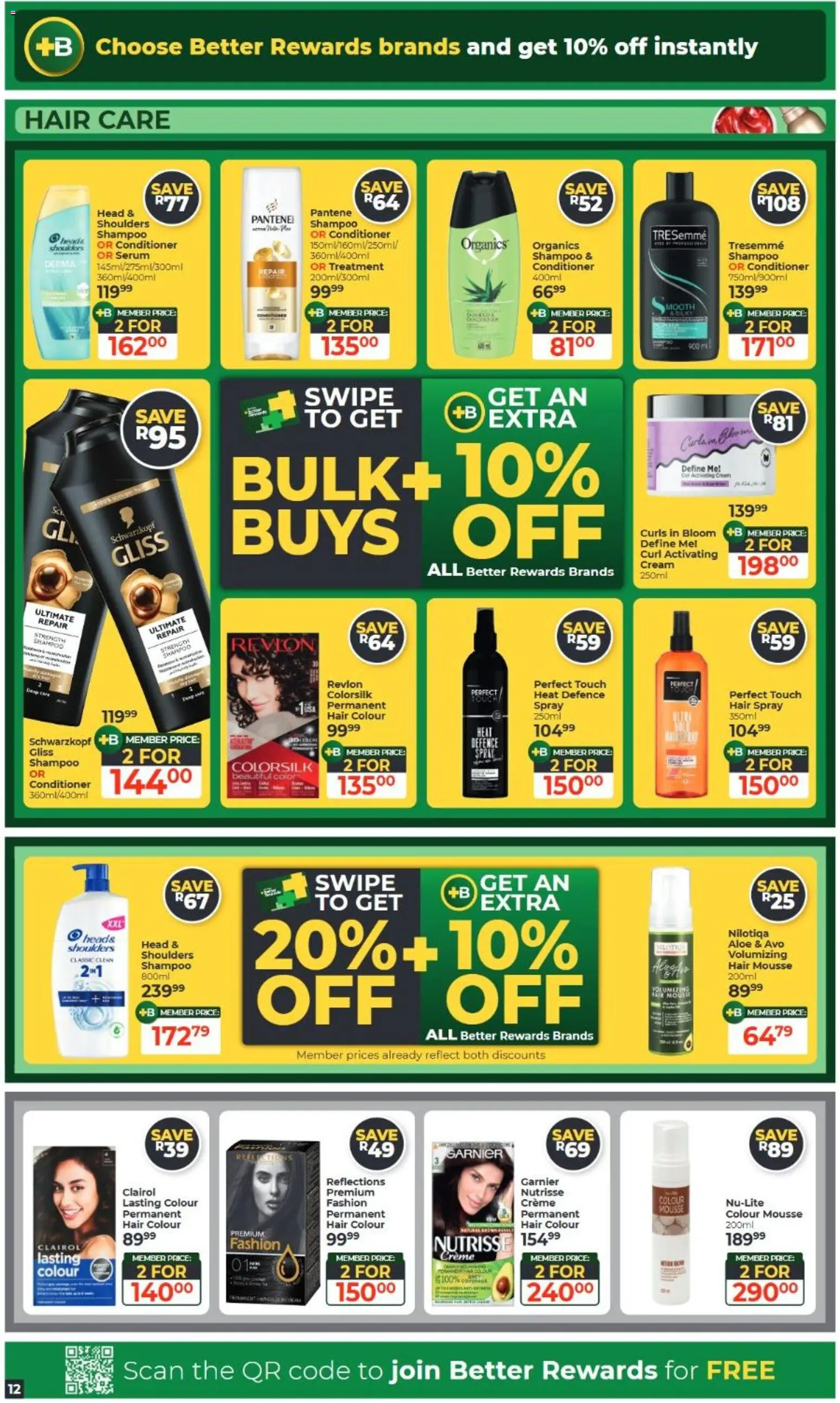 New Dis-Chem catalogue – valid from 15/09/2026 | Page: 12 | Products: Serum, Shampoo, Hair spray, Cream