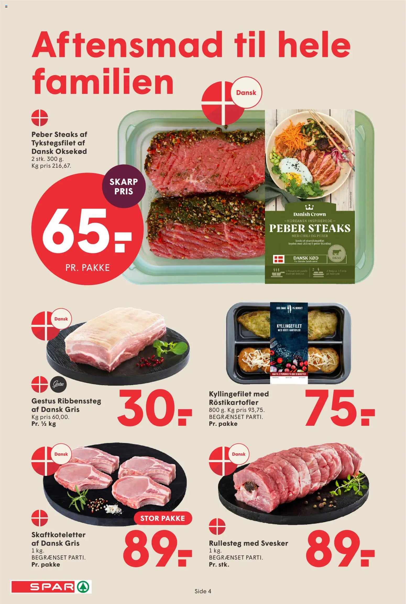Spar tilbudsavis – gyldig fra 25/09/2026 | Side: 4 | Produkter: Chili, Oksekød, Kartofler, Peber