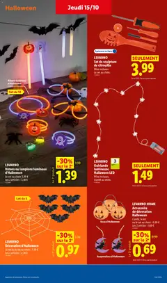 LIDL - Prévisualisation de LIVARNO, Guirlande, lumineuse, Halloween LED, Piles incluses., L'unité au choix. valide à partir de 15/10/2026 | Page: 37