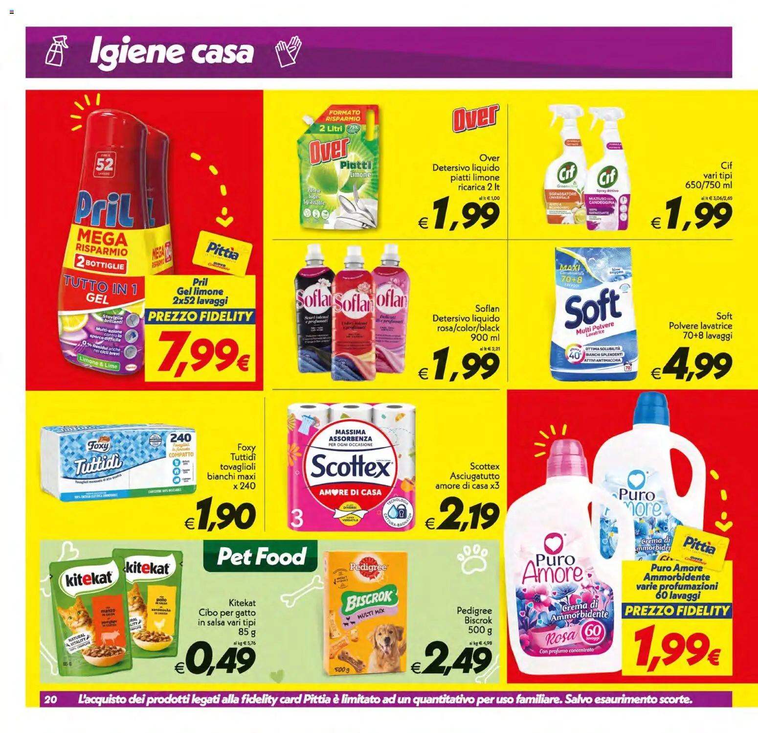Volantino SuperConveniente del 19/06/2026 | Pagina: 20 | Prodotti: Ammorbidente, Salsa, Lime, Lavatrice
