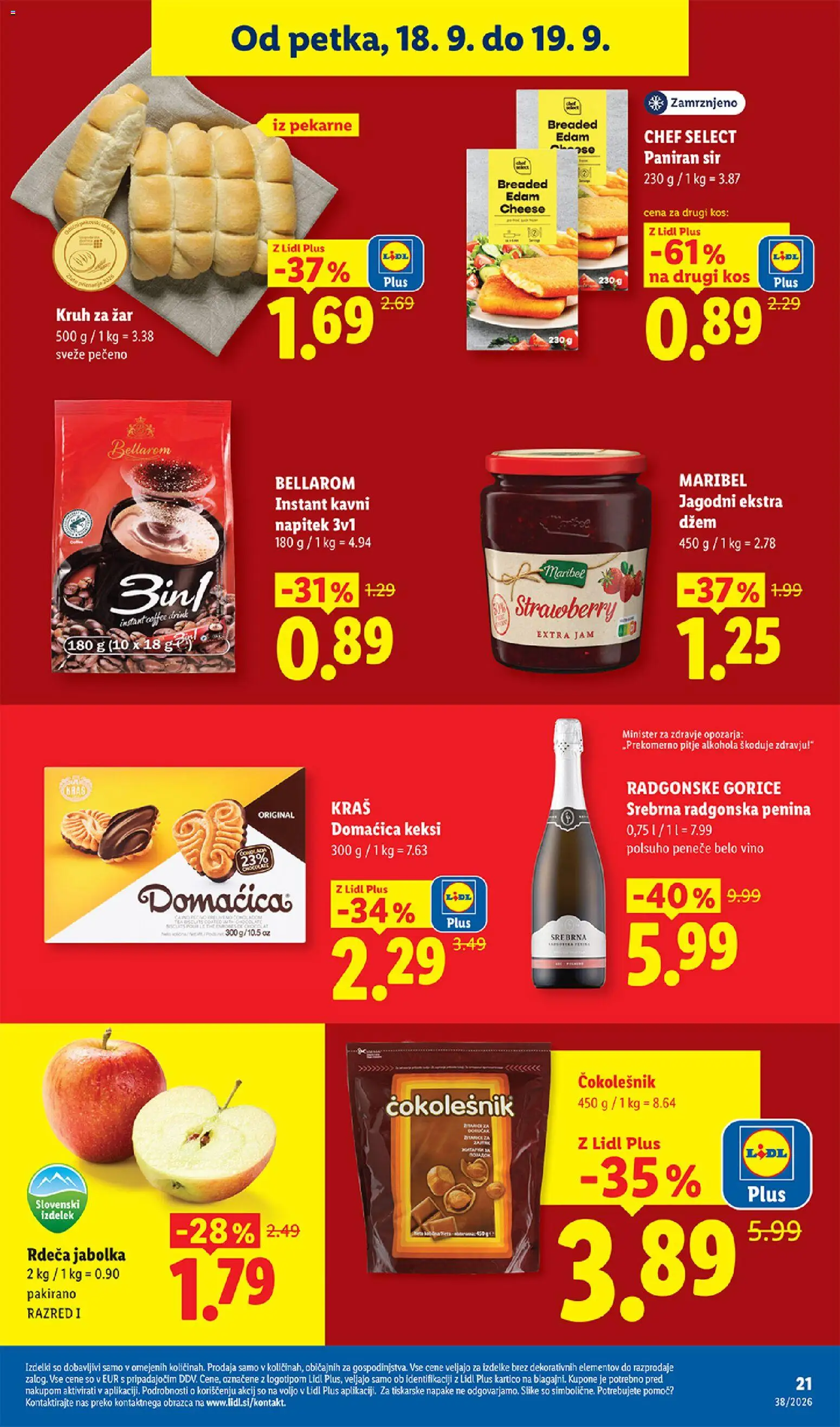 Novi Lidl katalog ponudbe – veljaven od 17.09.2026 | Stran: 39 | Izdelki: Džem, Kos, Kruh, Vino