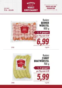 Radatz Würstel ab 17.08.2026 gültig
