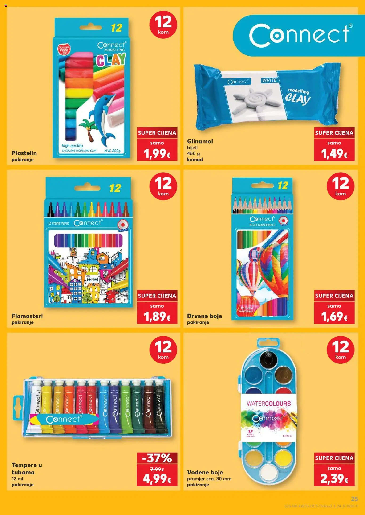 Kaufland katalog | vrijedi od 10.08.2026 | Stranica: 25 | Proizvodi: Vodene boje, Tempere, Flomasteri, Plastelin