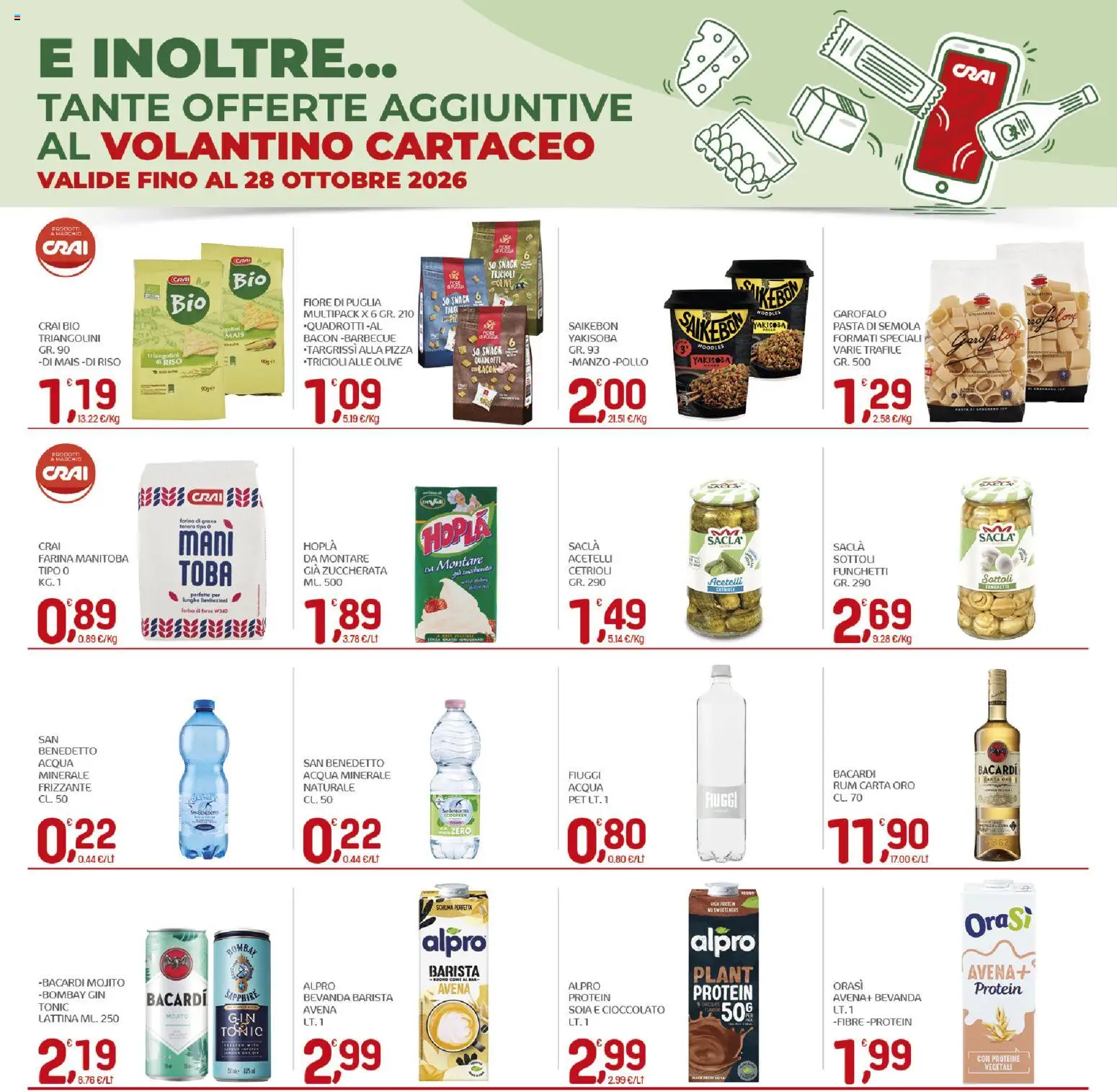 Volantino CRAI del 15/10/2026 | Pagina: 23 | Prodotti: Cioccolato, Pizza, Barbecue, Pasta