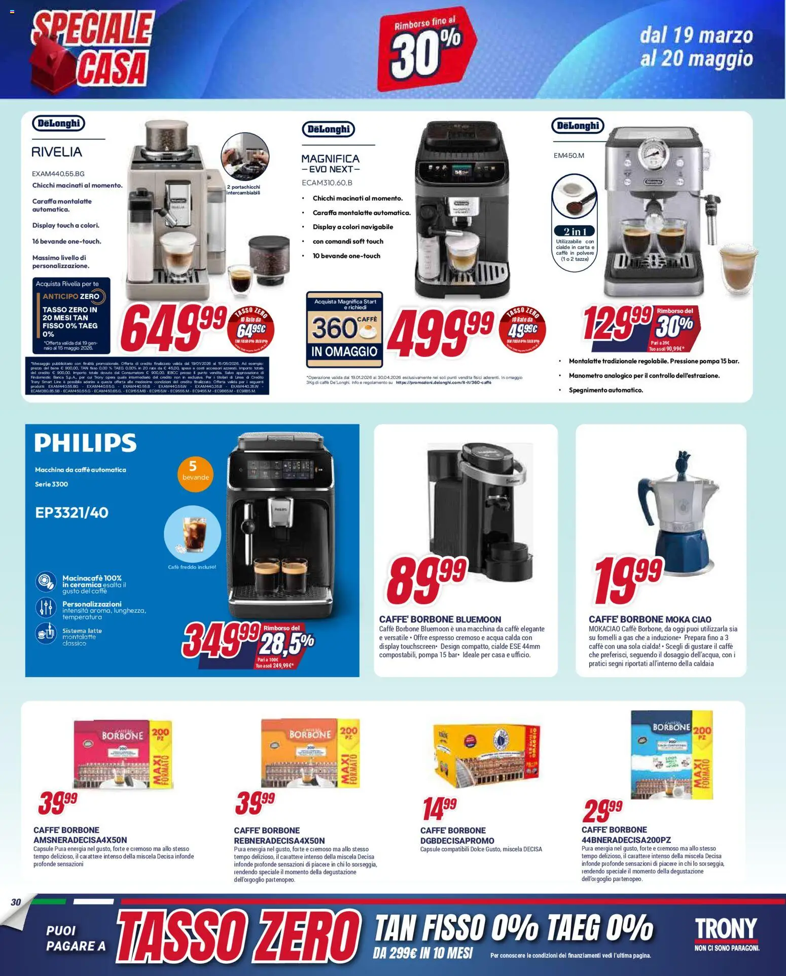 Volantino Trony del 19.03.2026 | Pagina: 2 | Prodotti: Caraffa, Tè, Acqua, Latte