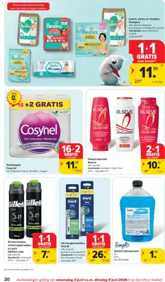 Carrefour market folder week 23 - Voorbeeld van een folder van Carrefour market, geldig van 03.06.2026 | Pagina: 20 | Producten: Pampers, Gels, Toiletpapier, Conditioner