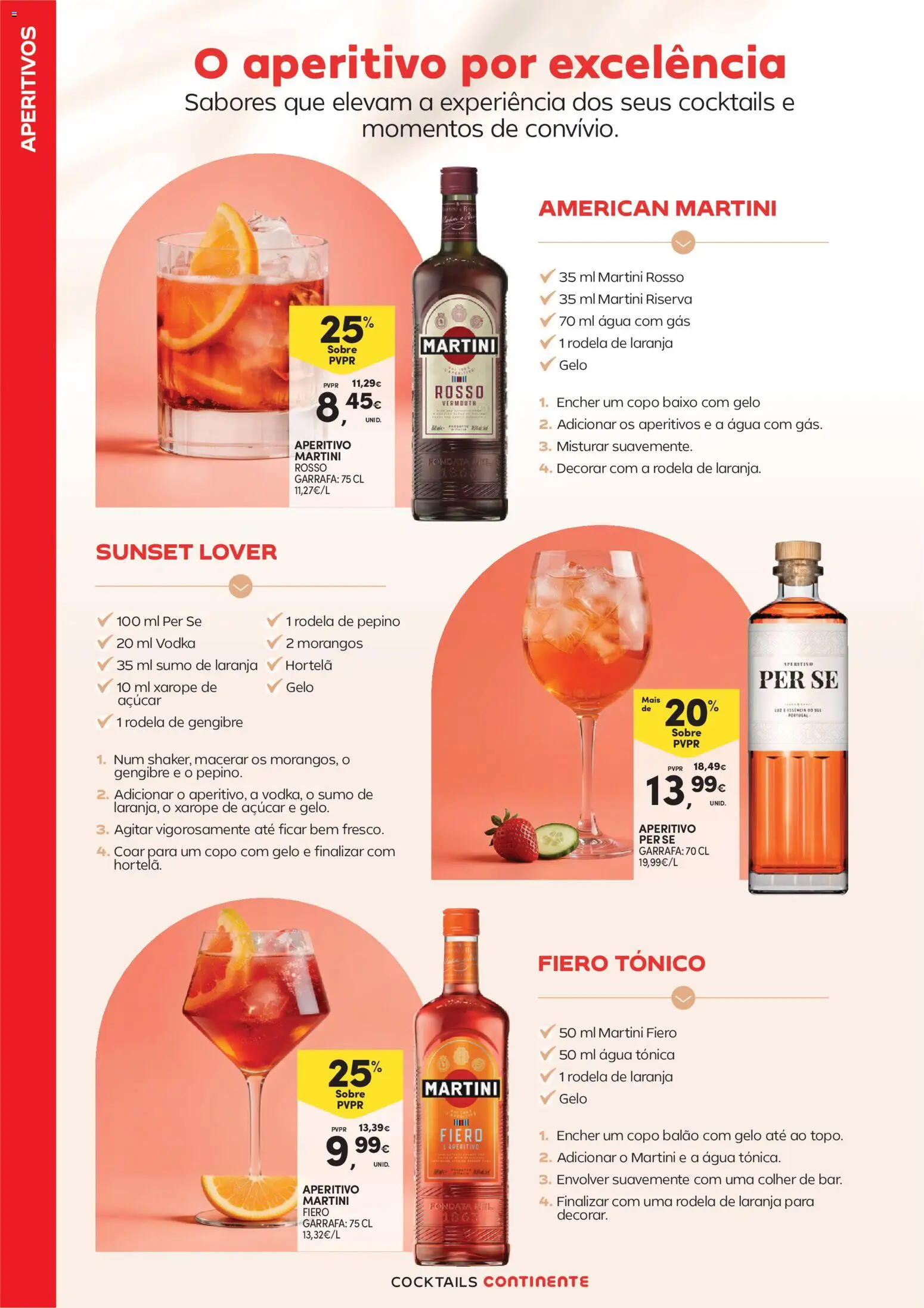Continente - Cocktails │ válido de 14/07/2026 | Página: 6 | Produtos: Agua, Hortelã, Água com gás, Vodka